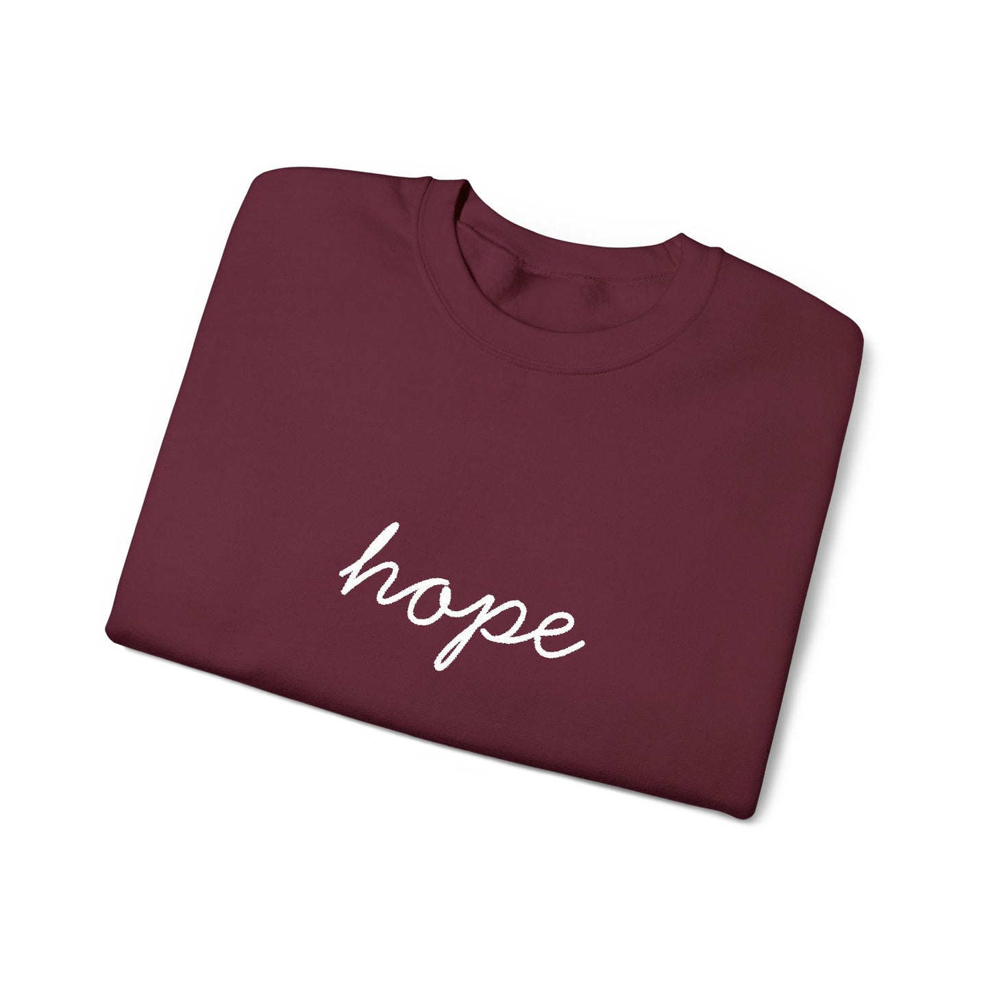 hope Script Crewneck Sweatshirt - white stitching