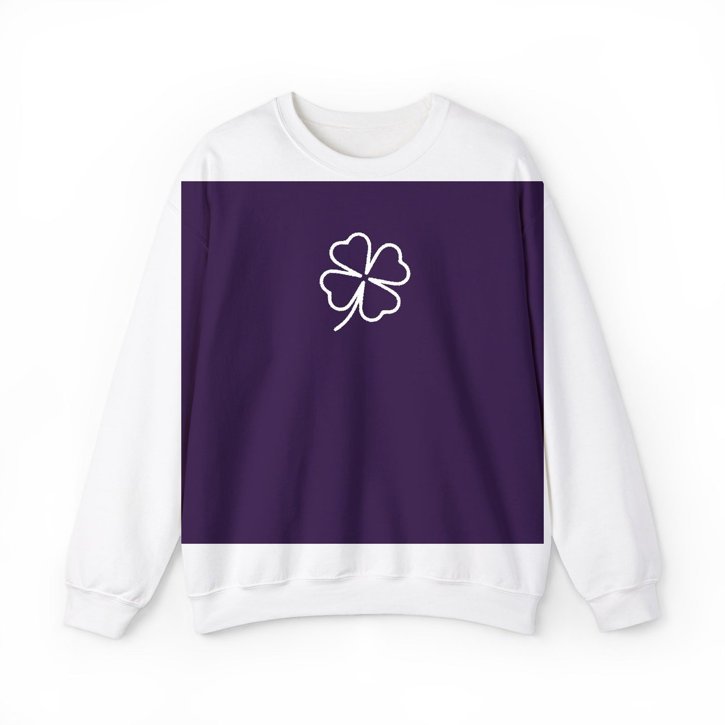 Shamrock Embroidered Crewneck Sweatshirt - White Stitching