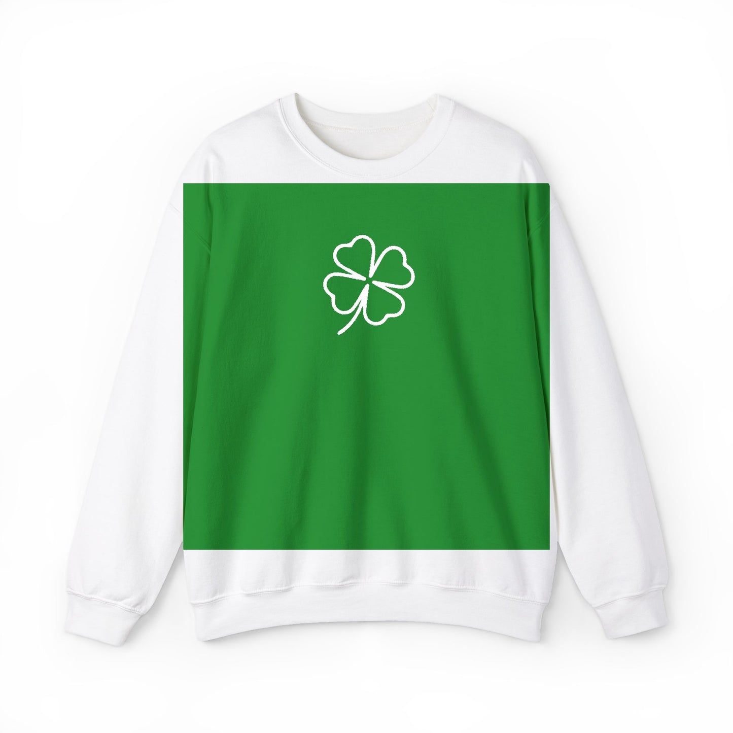 Shamrock Embroidered Crewneck Sweatshirt - White Stitching