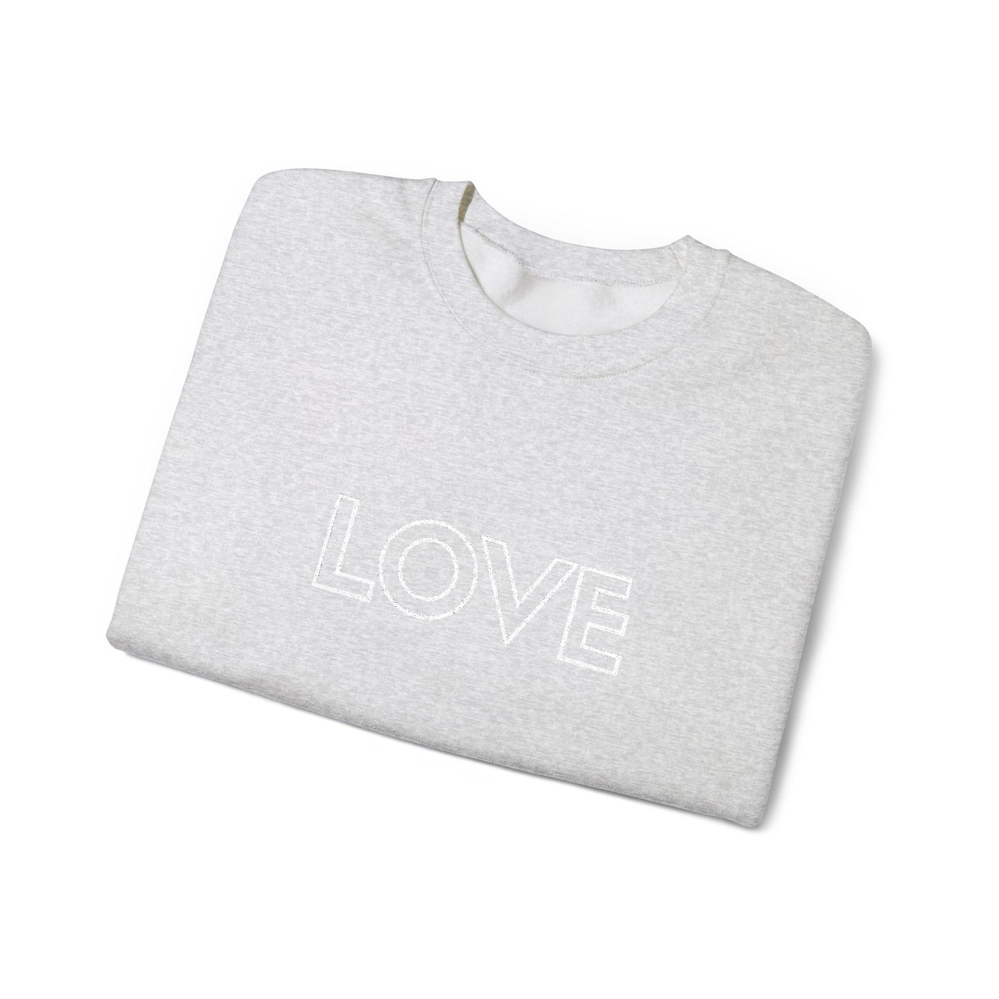 LOVE Embroidered Crewneck Sweatshirt - White stitching