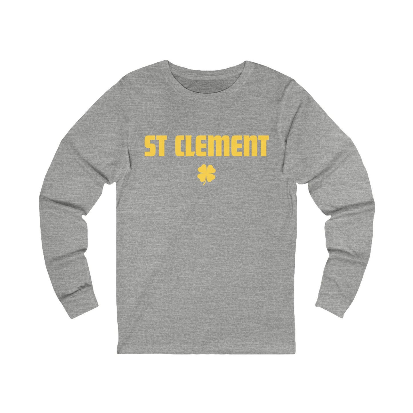 St Clement YELLOW print with shamrock Long Sleeve Tee