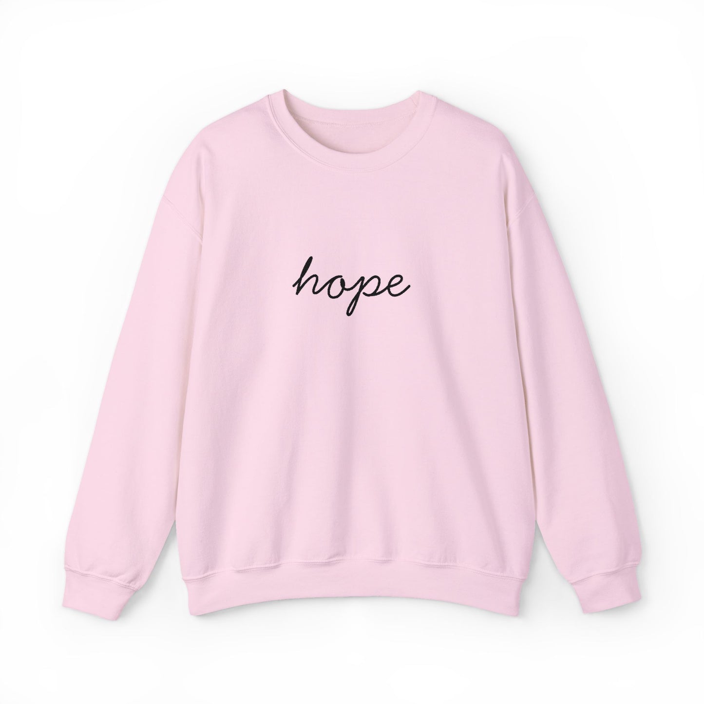 hope Script Crewneck Sweatshirt - black stitching