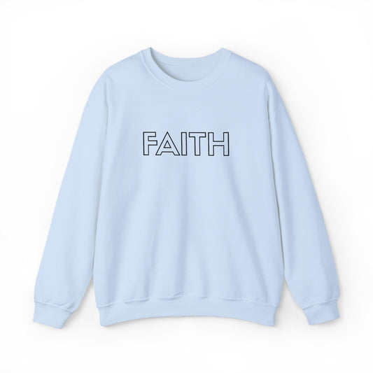 FAITH Embroidered Crewneck Sweatshirt - Black Stitching