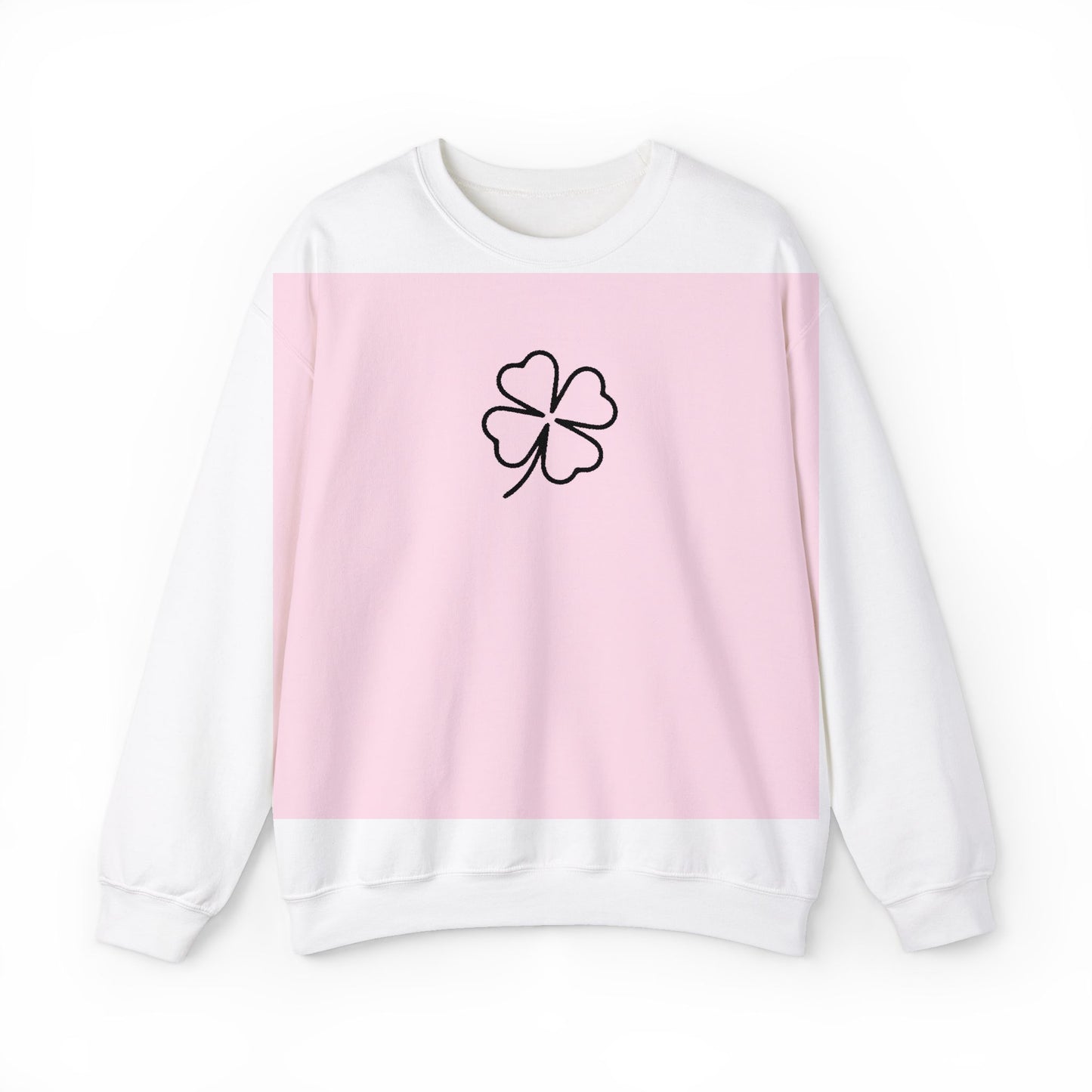 Shamrock Embroidered Crewneck Sweatshirt - Black Stitching