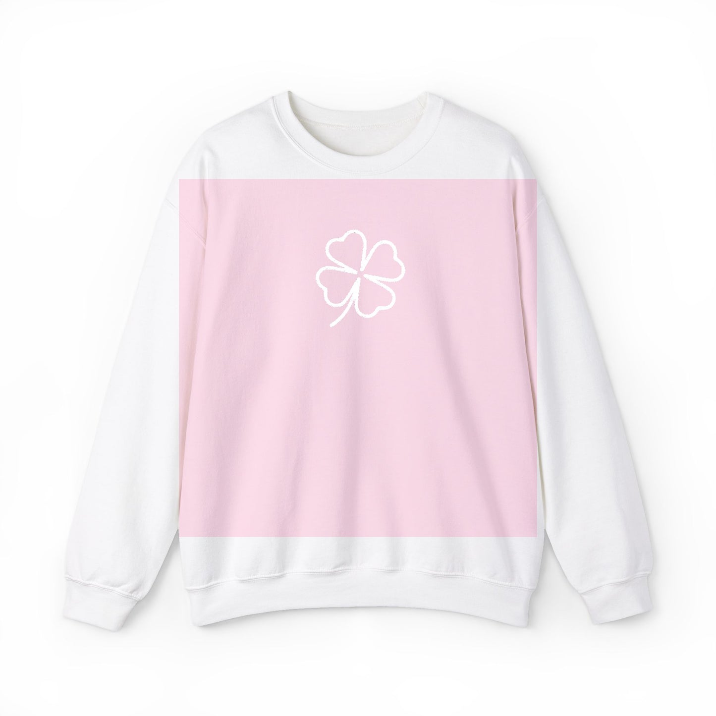Shamrock Embroidered Crewneck Sweatshirt - White Stitching