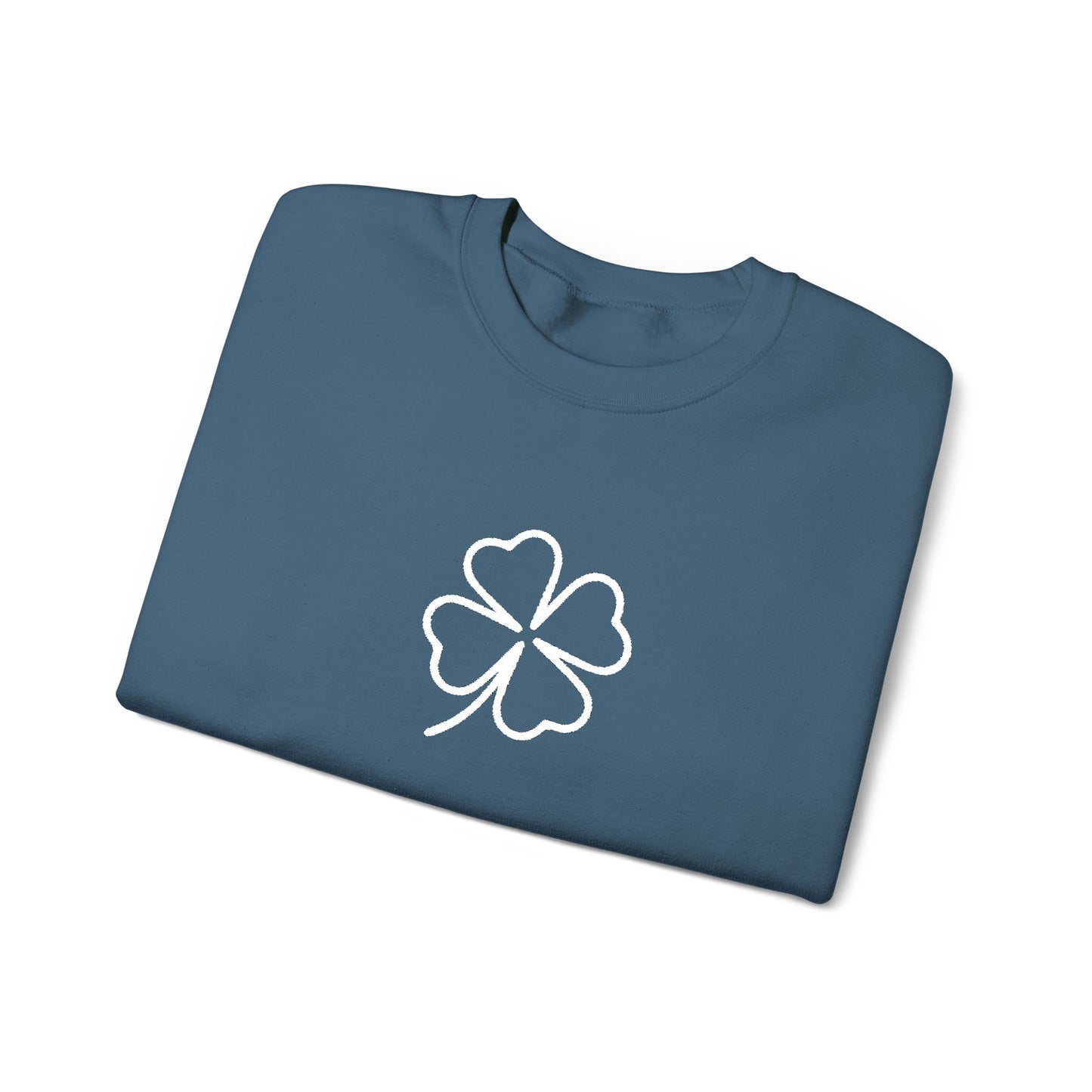 Shamrock Embroidered Crewneck Sweatshirt - White Stitching