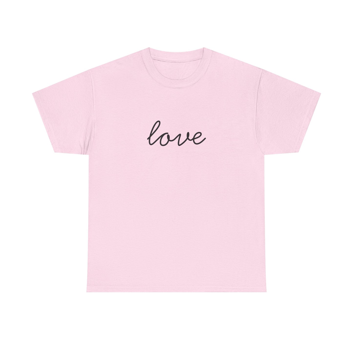 Love Script T-Shirt —Black Printing