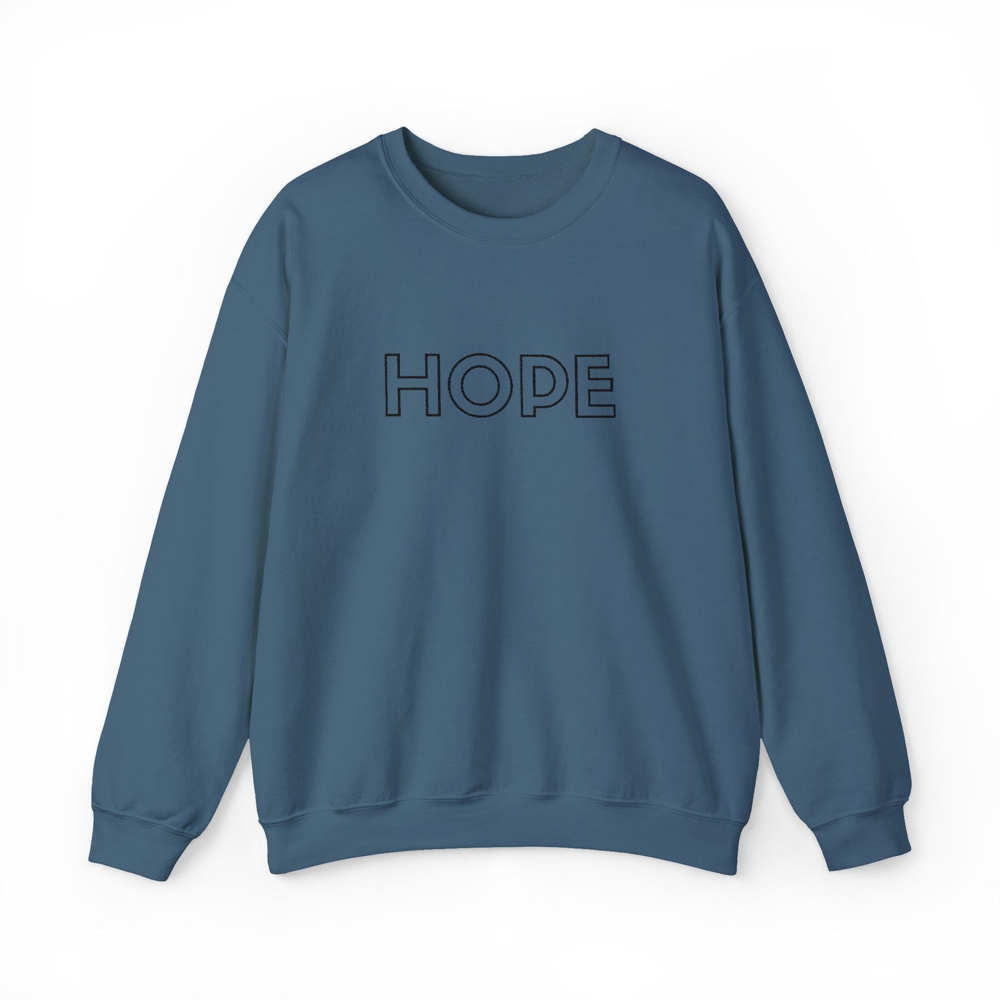 HOPE Embroidered Crewneck Sweatshirt - Black Stitching