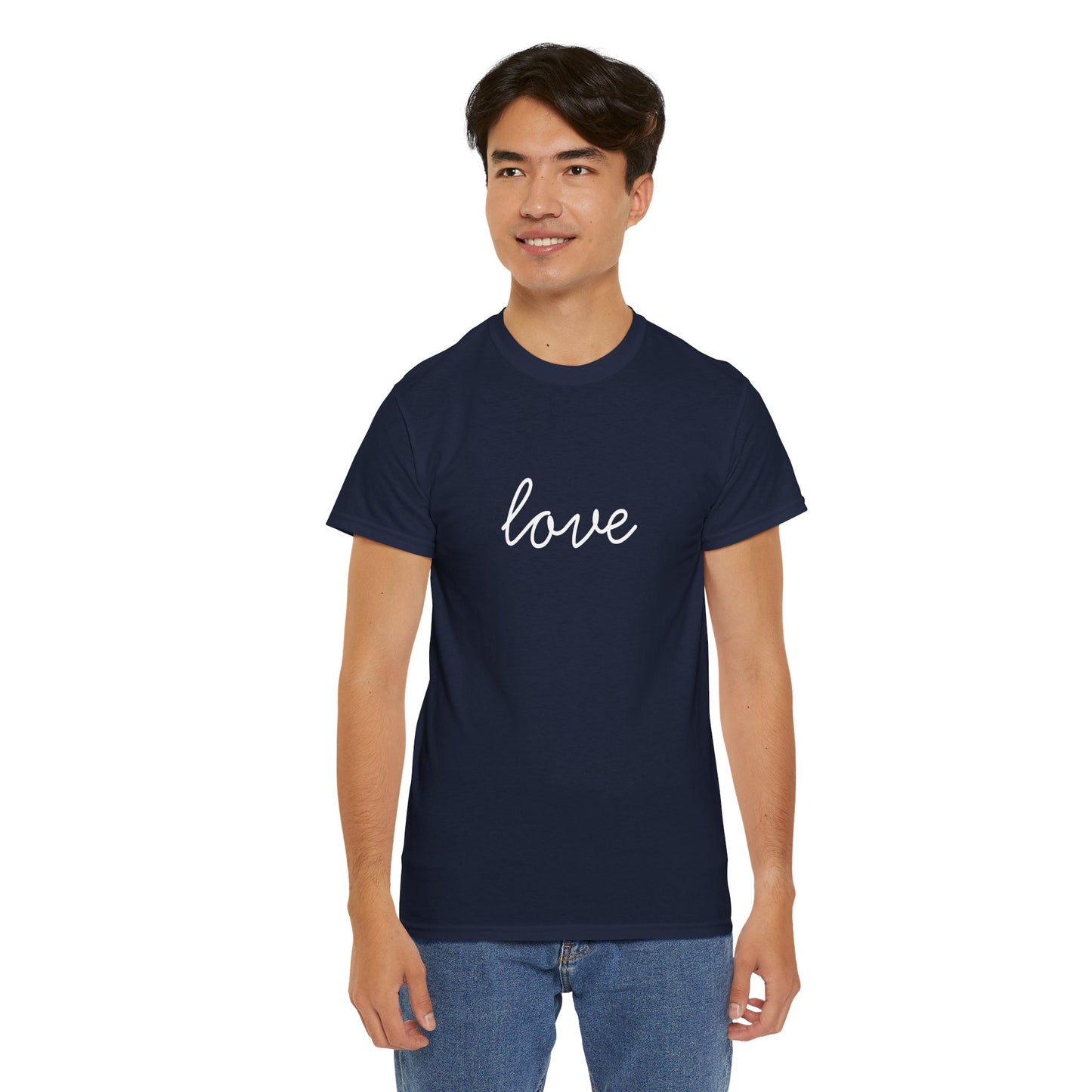Love Script T-Shirt —white Printing