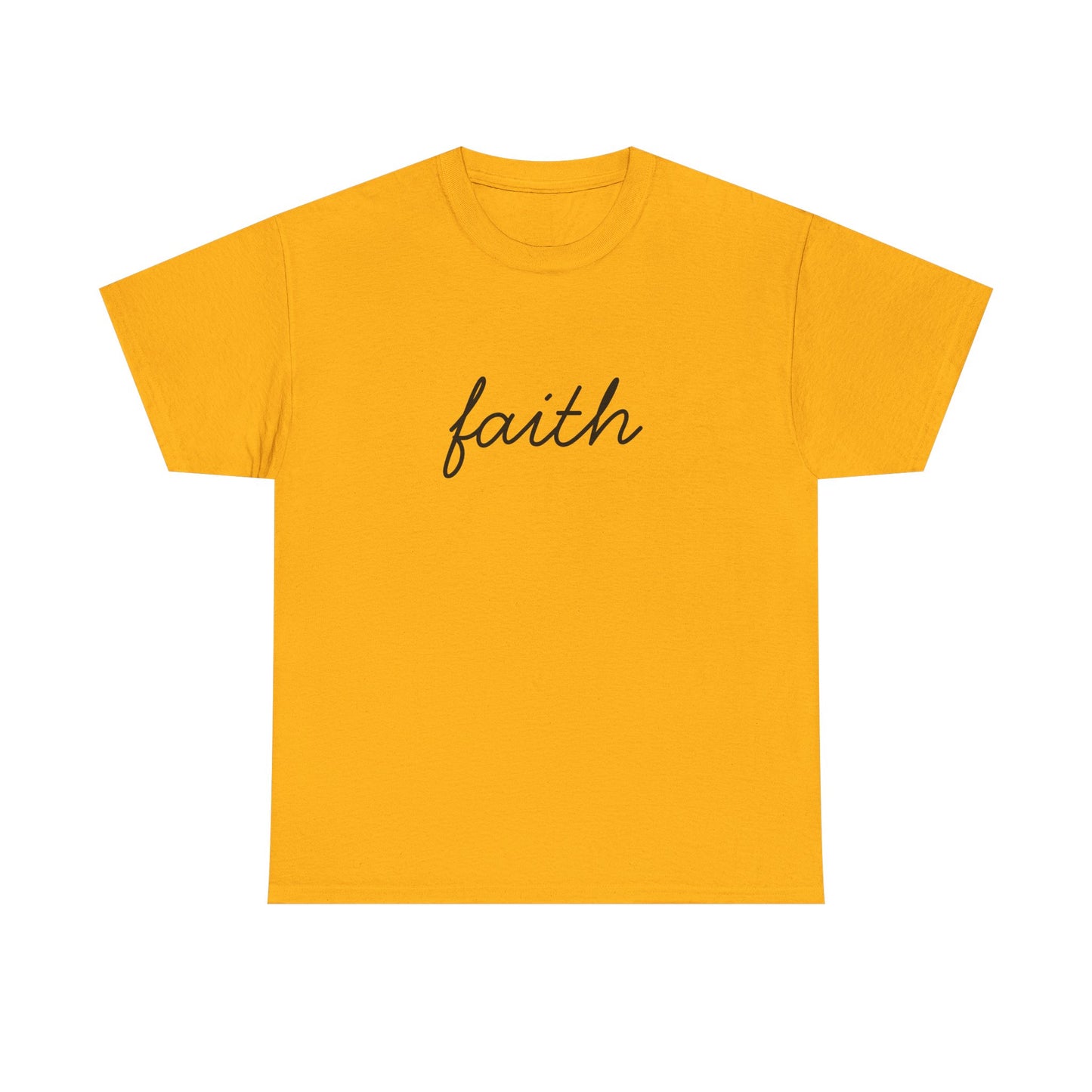 Faith Script T-Shirt —Black Printing