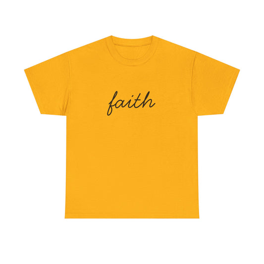 Faith Script T-Shirt —Black Printing