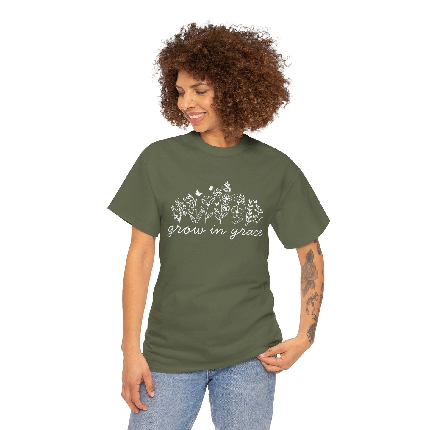 Grow in grace T-Shirt —white Printing