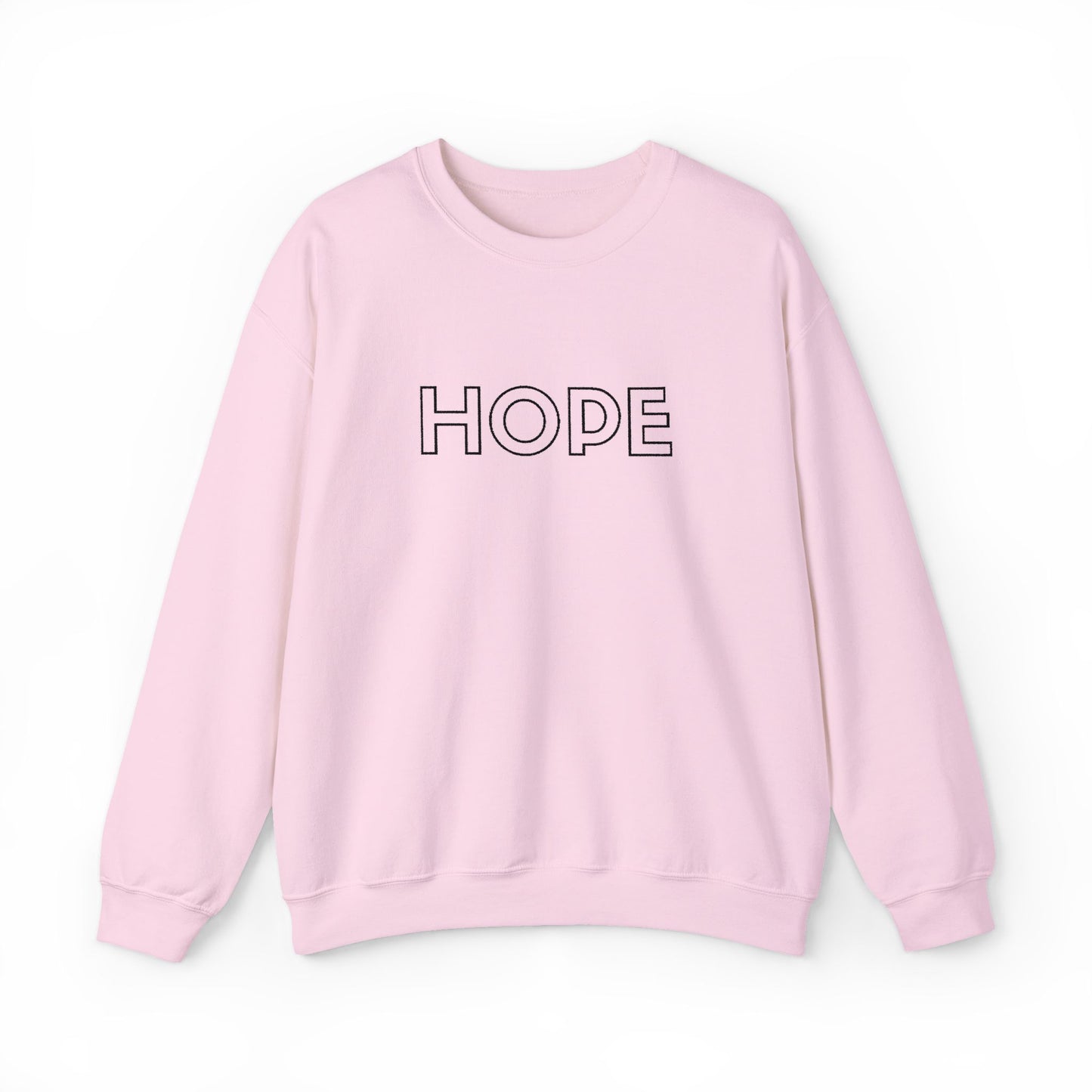 HOPE Embroidered Crewneck Sweatshirt - Black Stitching