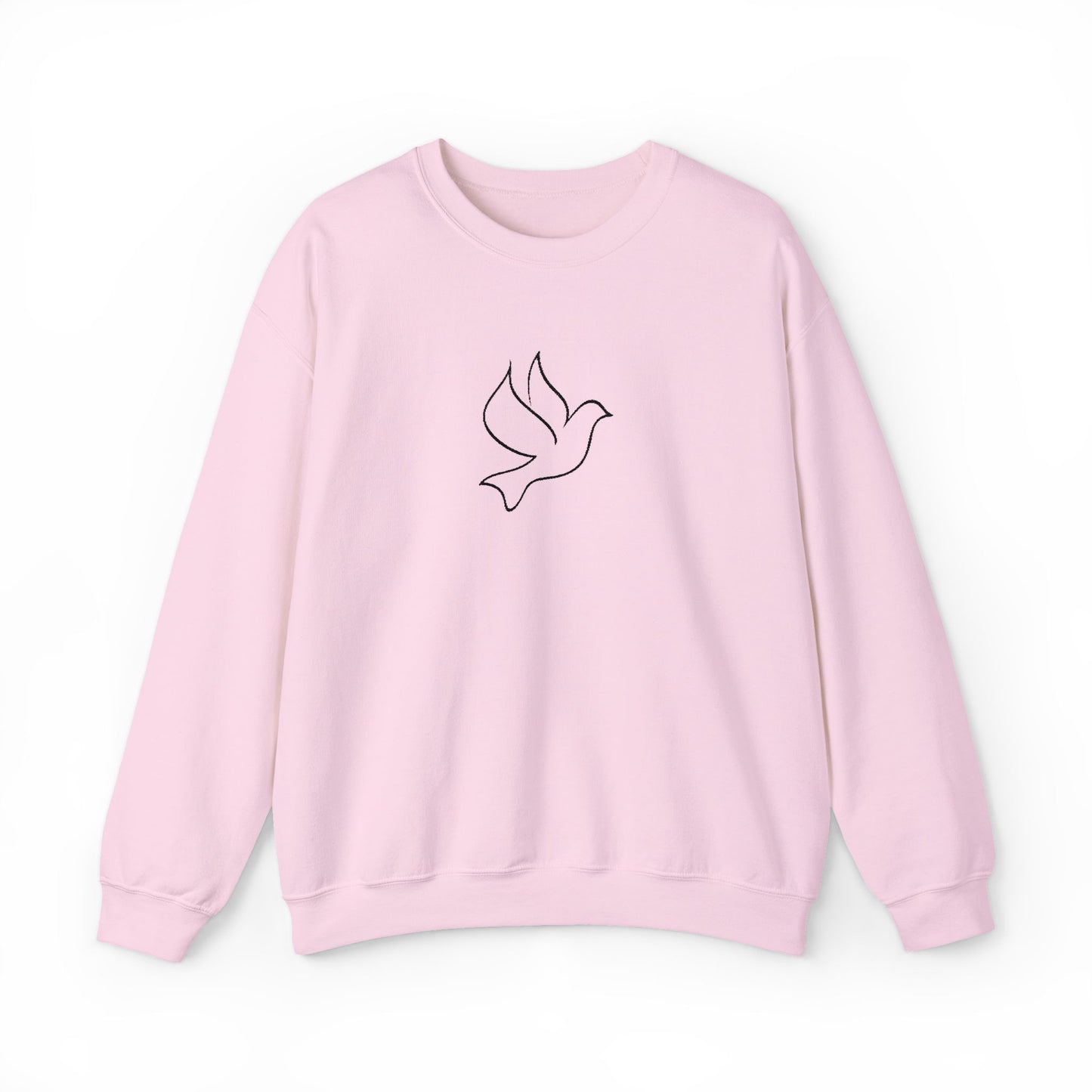 Dove Embroidered Crewneck Sweatshirt - Black Stitching