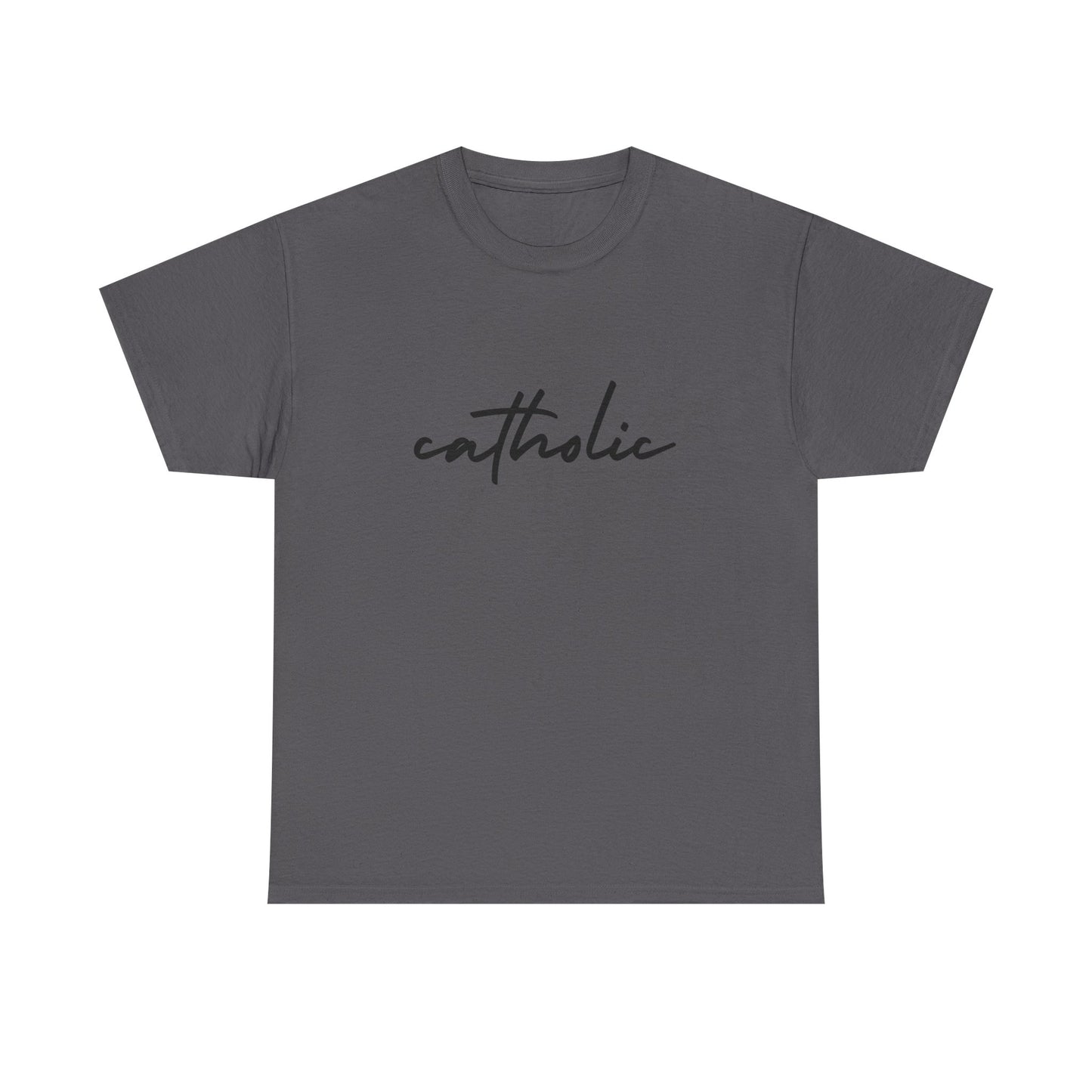Catholic Script T-Shirt —Black Printing