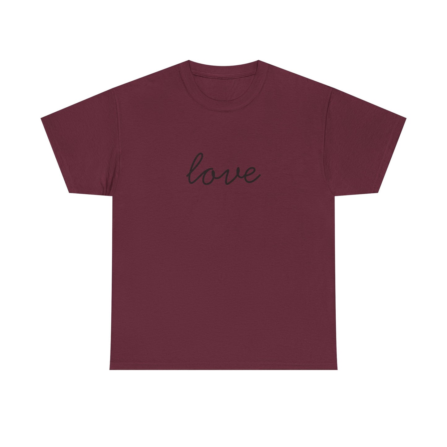 Love Script T-Shirt —Black Printing