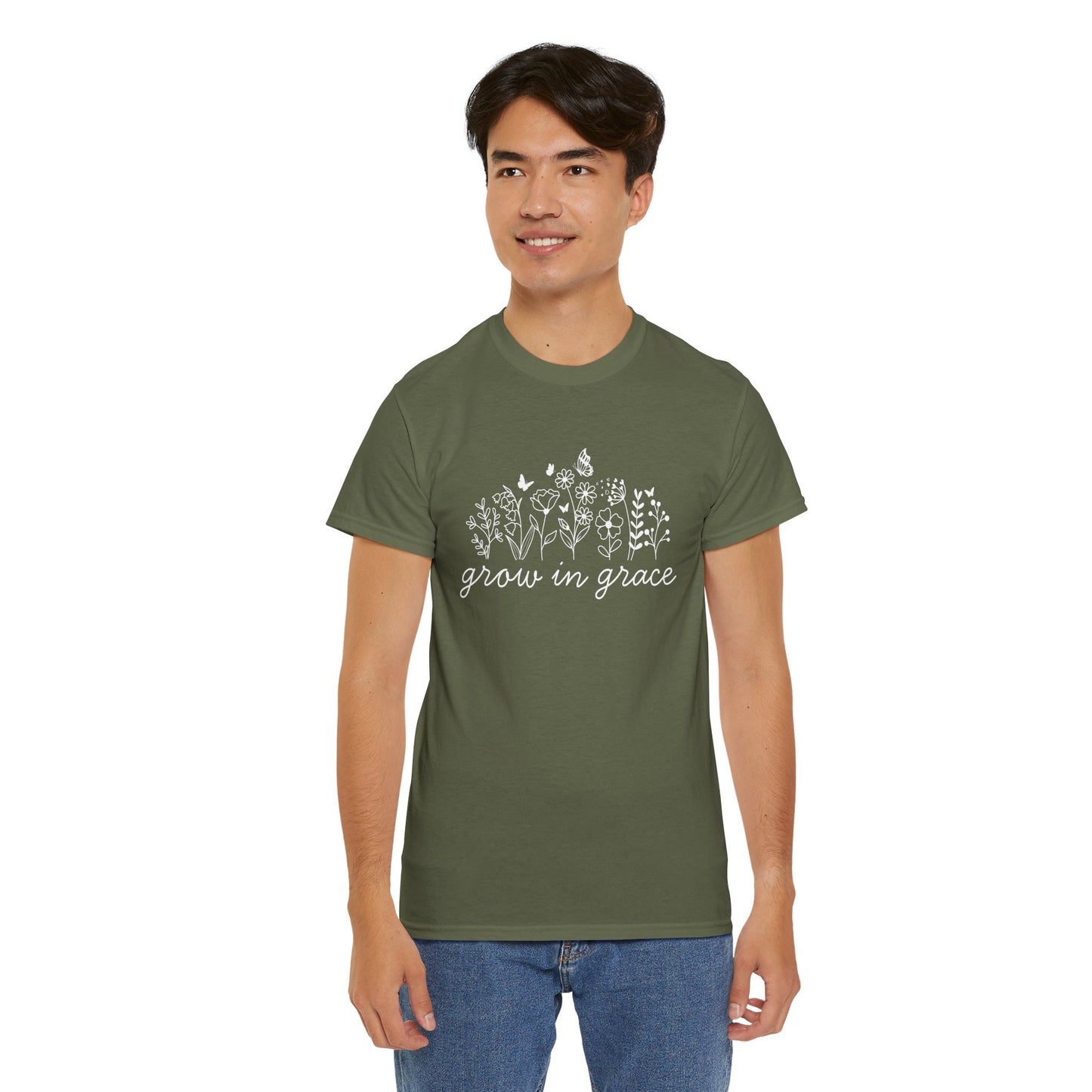 Grow in grace T-Shirt —white Printing