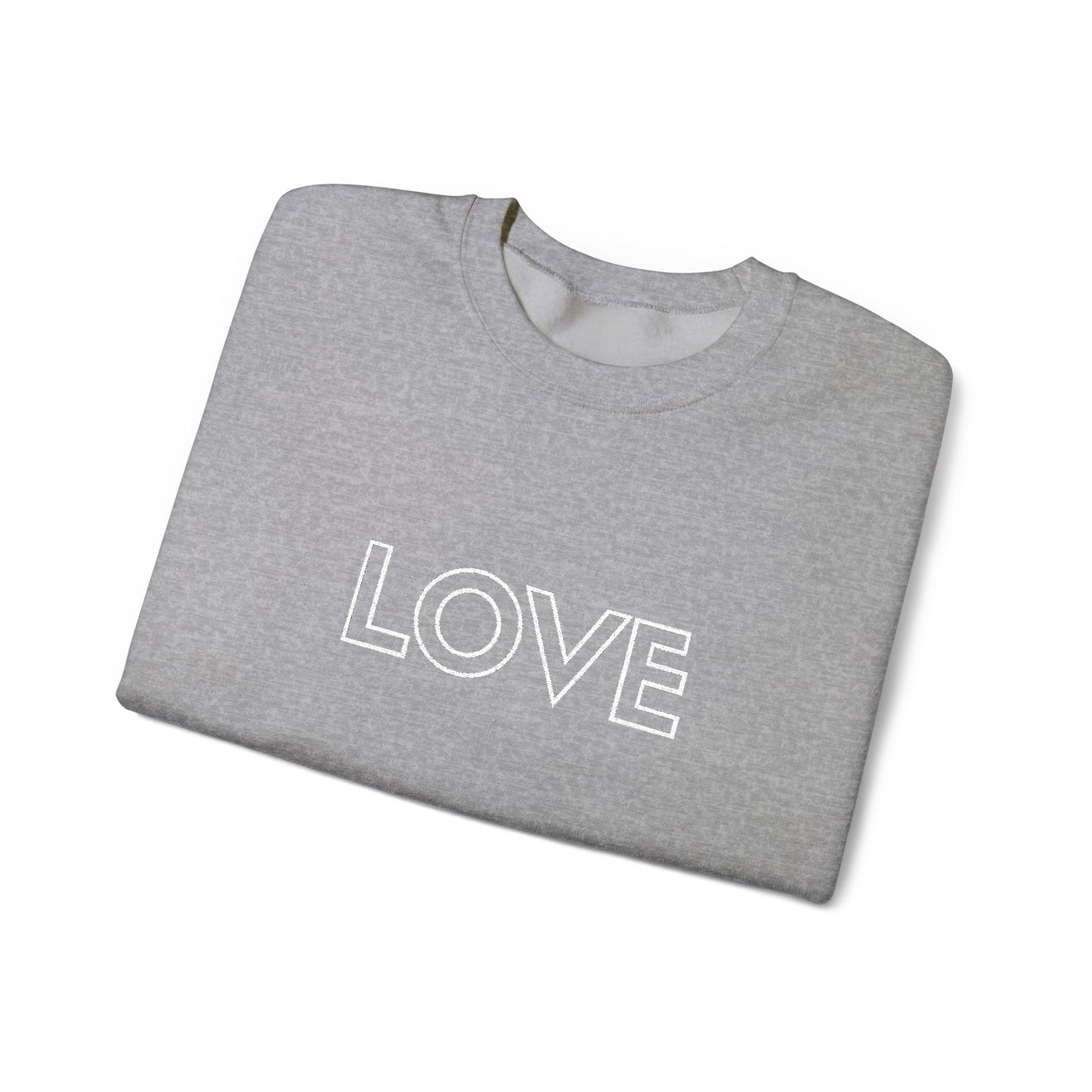 LOVE Embroidered Crewneck Sweatshirt - White stitching