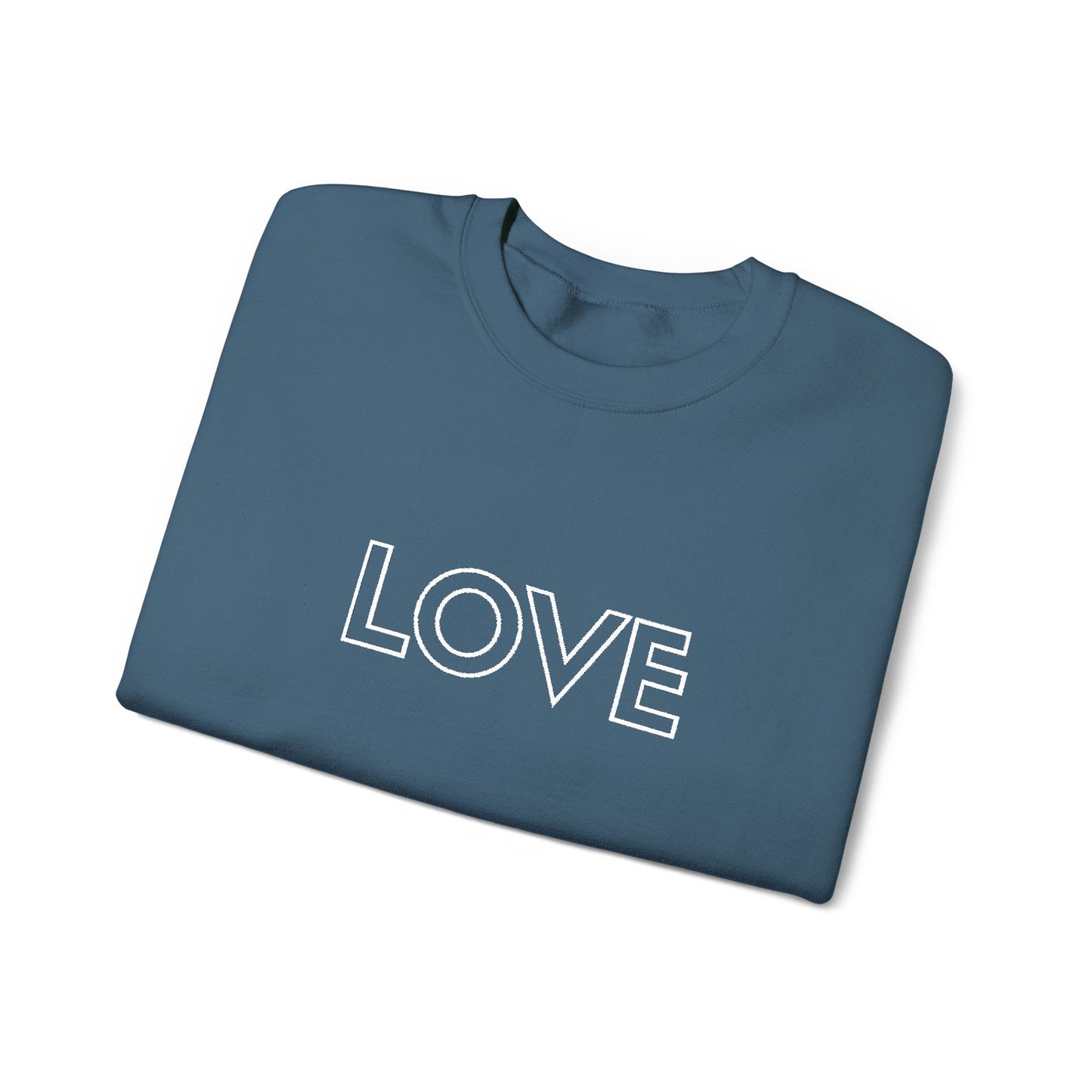 LOVE Embroidered Crewneck Sweatshirt - White stitching