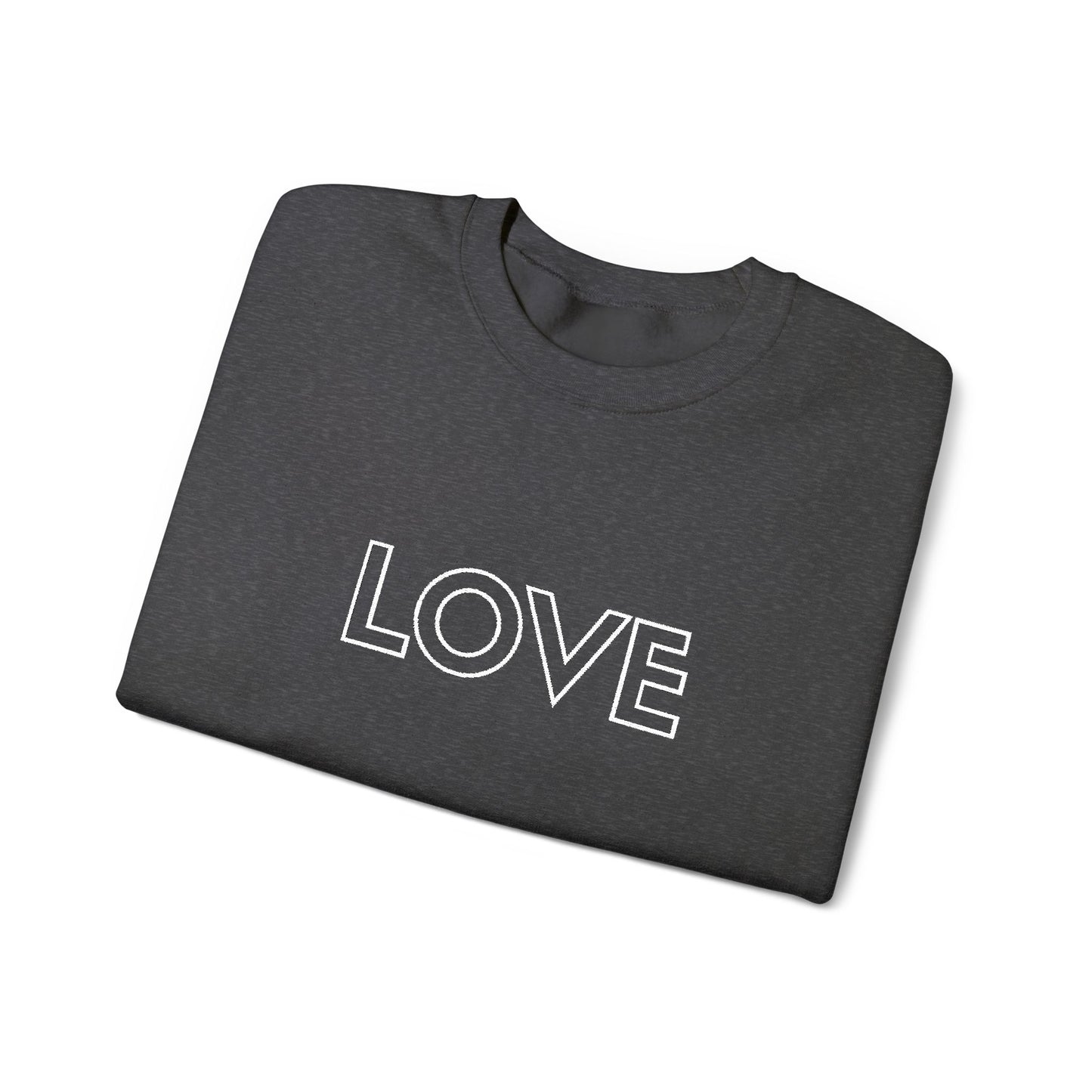 LOVE Embroidered Crewneck Sweatshirt - White stitching