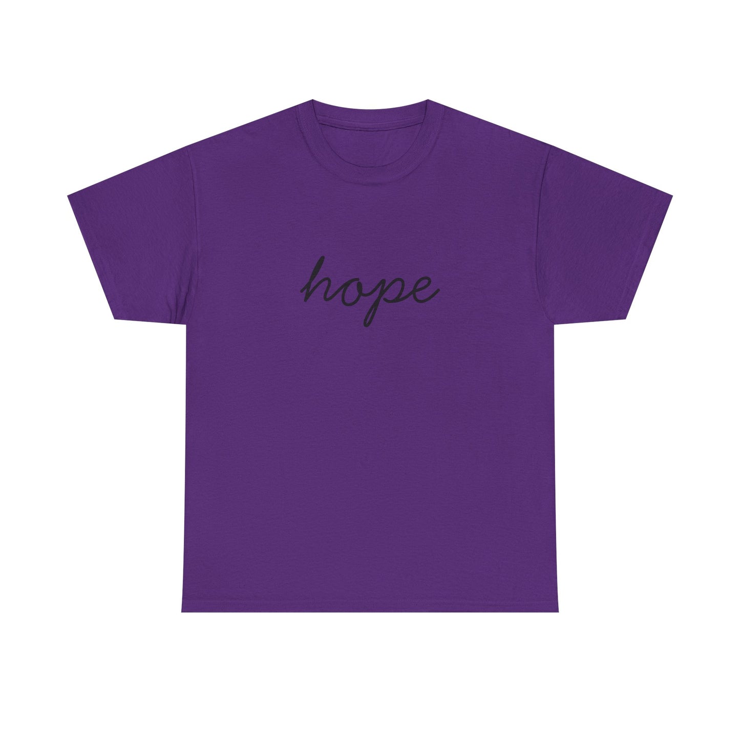 Hope Script T-Shirt —Black Printing