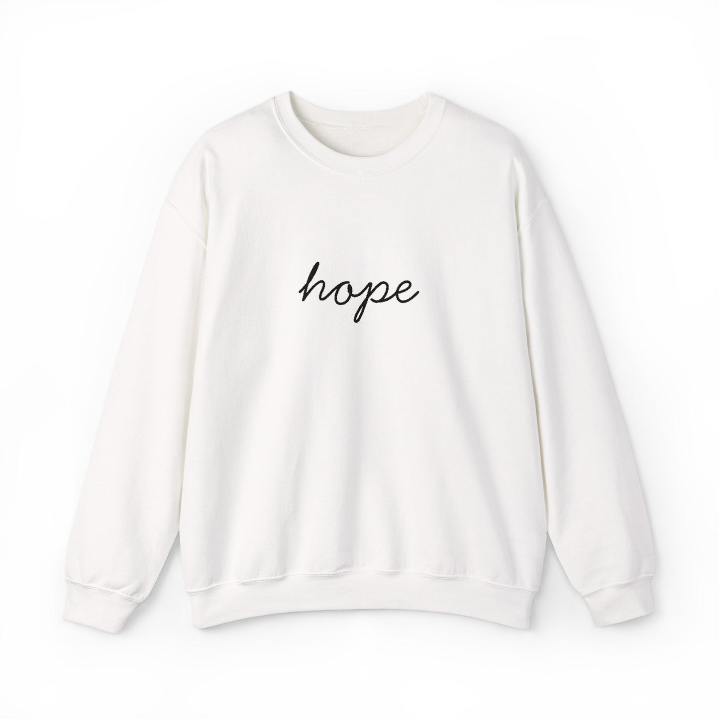 hope Script Crewneck Sweatshirt - black stitching
