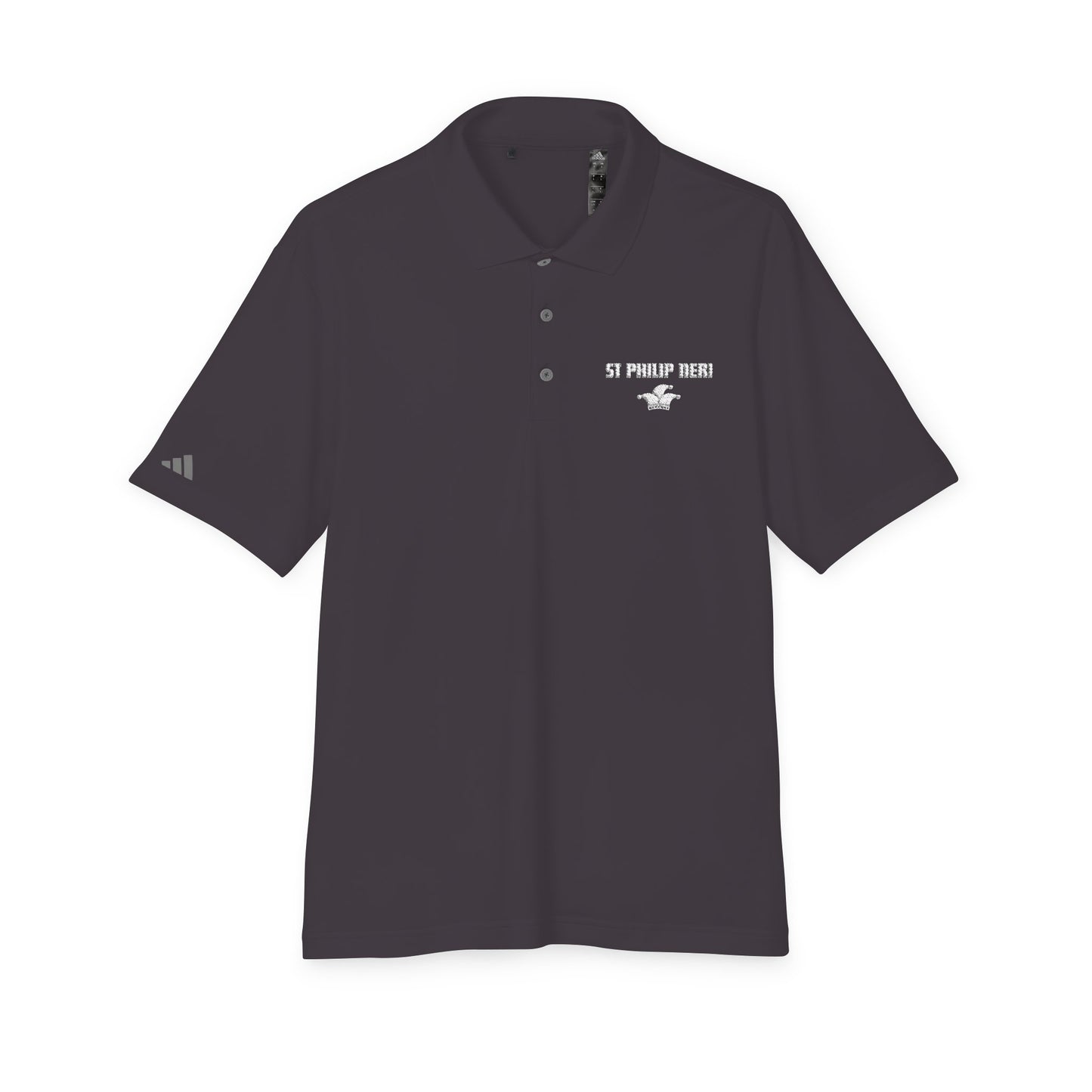 St. Philip Neri Performance Polo — Lightweight Athletic Golf Shirt WHITE stitching