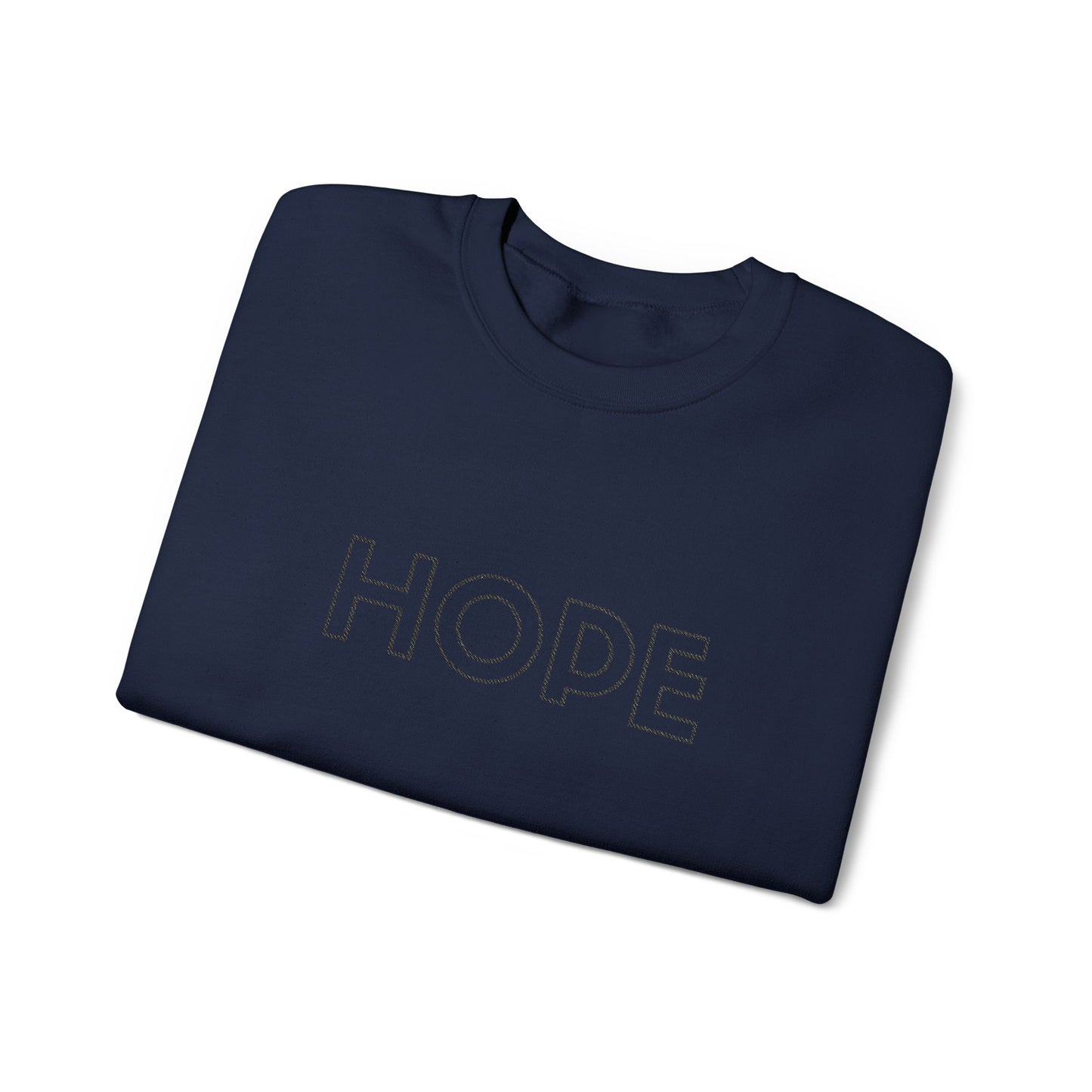 HOPE Embroidered Crewneck Sweatshirt - Black Stitching