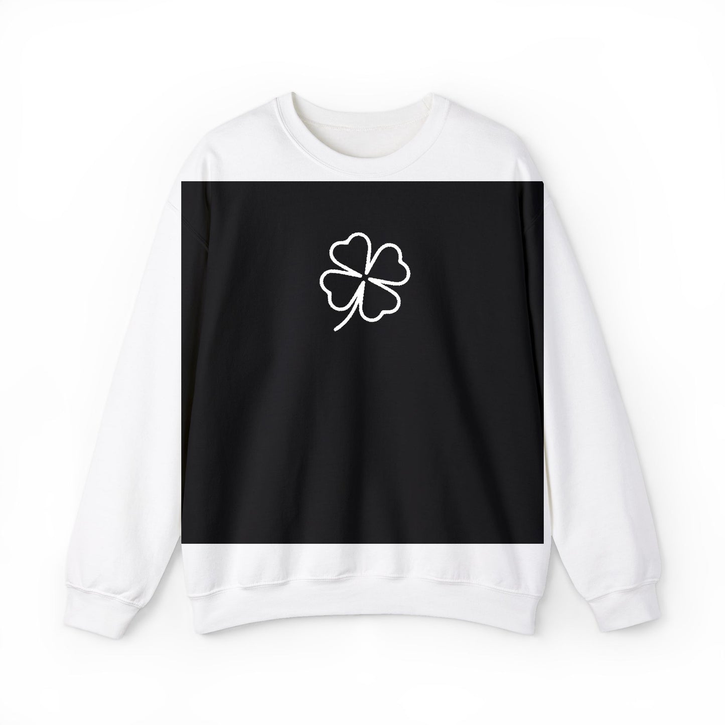 Shamrock Embroidered Crewneck Sweatshirt - White Stitching