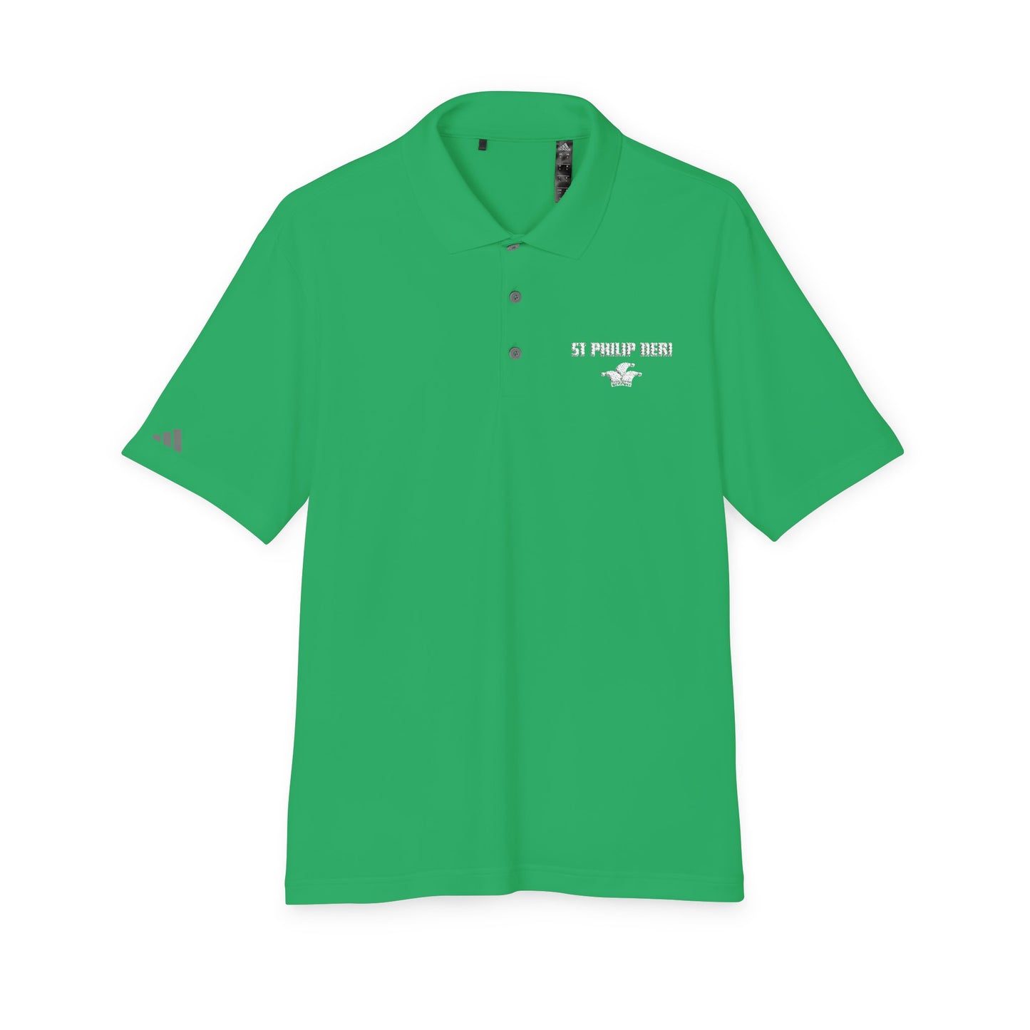 St. Philip Neri Performance Polo — Lightweight Athletic Golf Shirt WHITE stitching