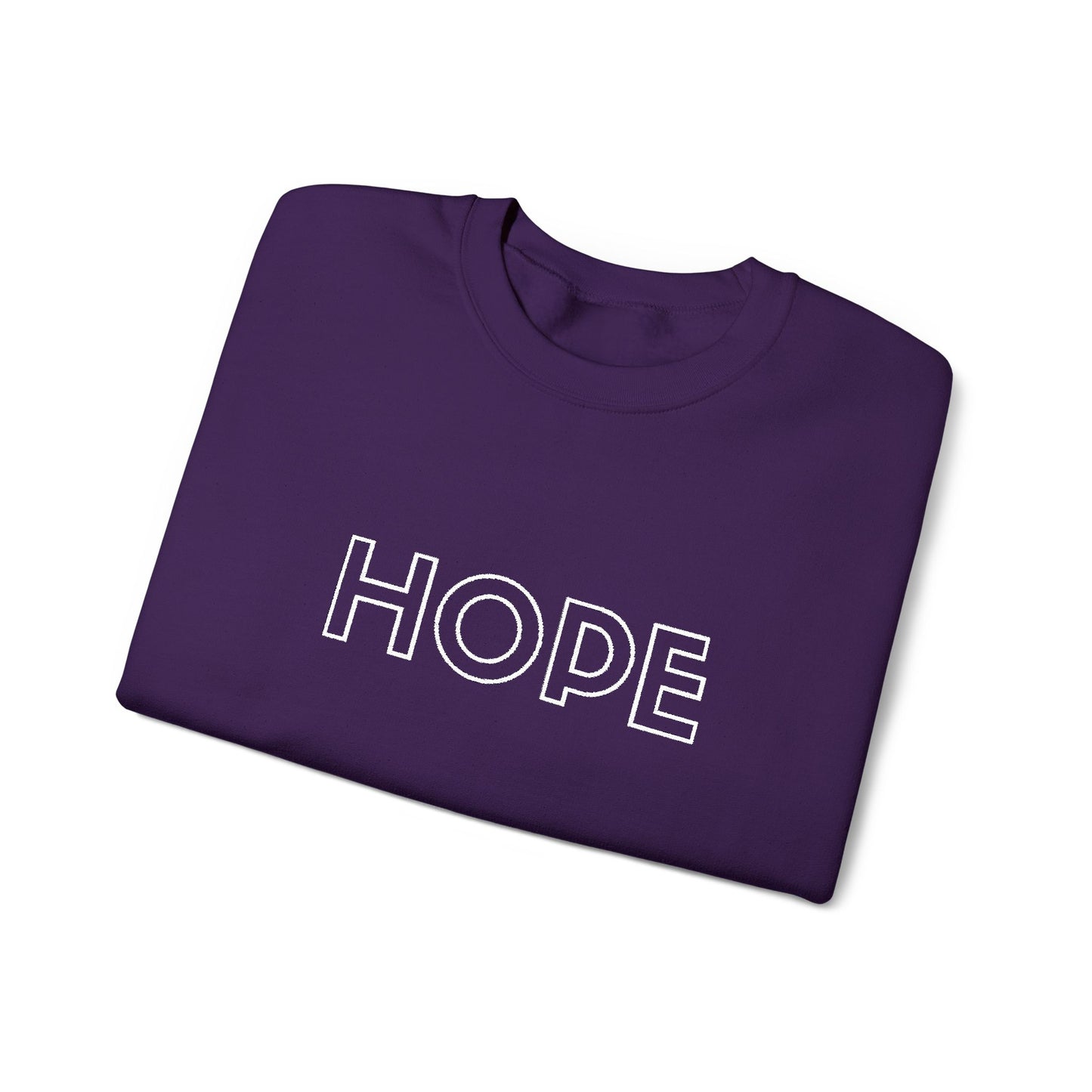 HOPE Embroidered Crewneck Sweatshirt - White stitching