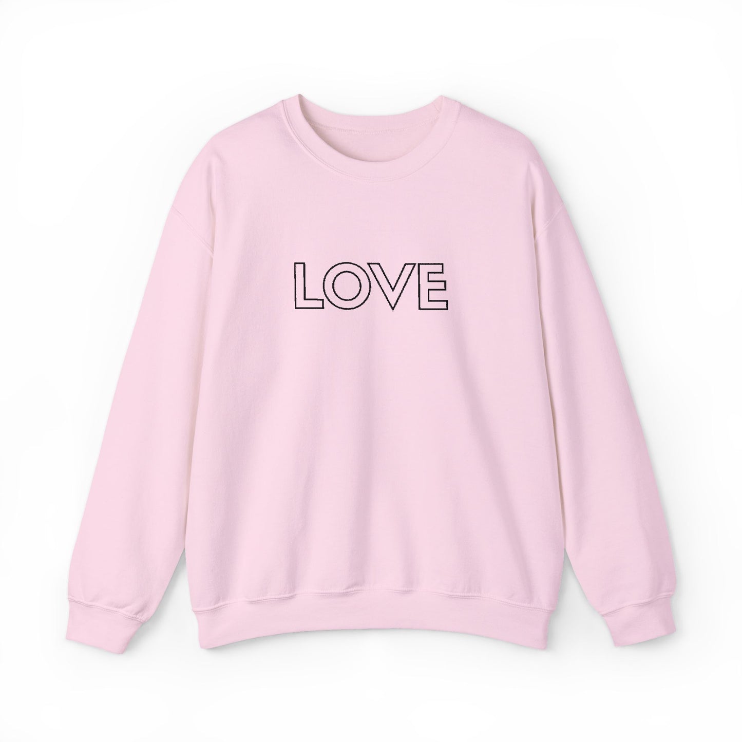 LOVE Embroidered Crewneck Sweatshirt - Black Stitching
