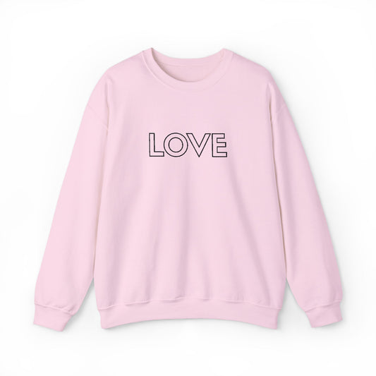 LOVE Embroidered Crewneck Sweatshirt - Black Stitching