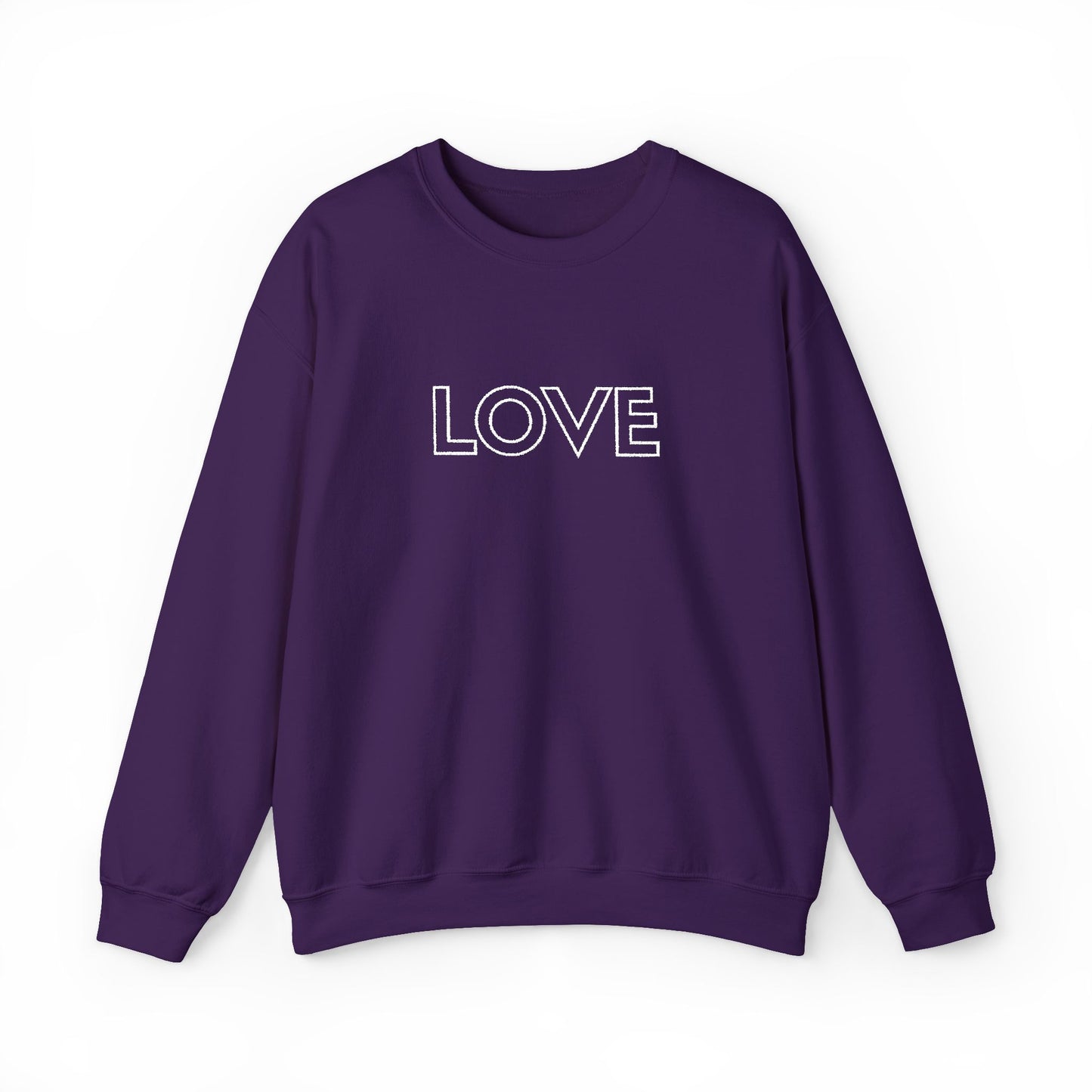 LOVE Embroidered Crewneck Sweatshirt - White stitching