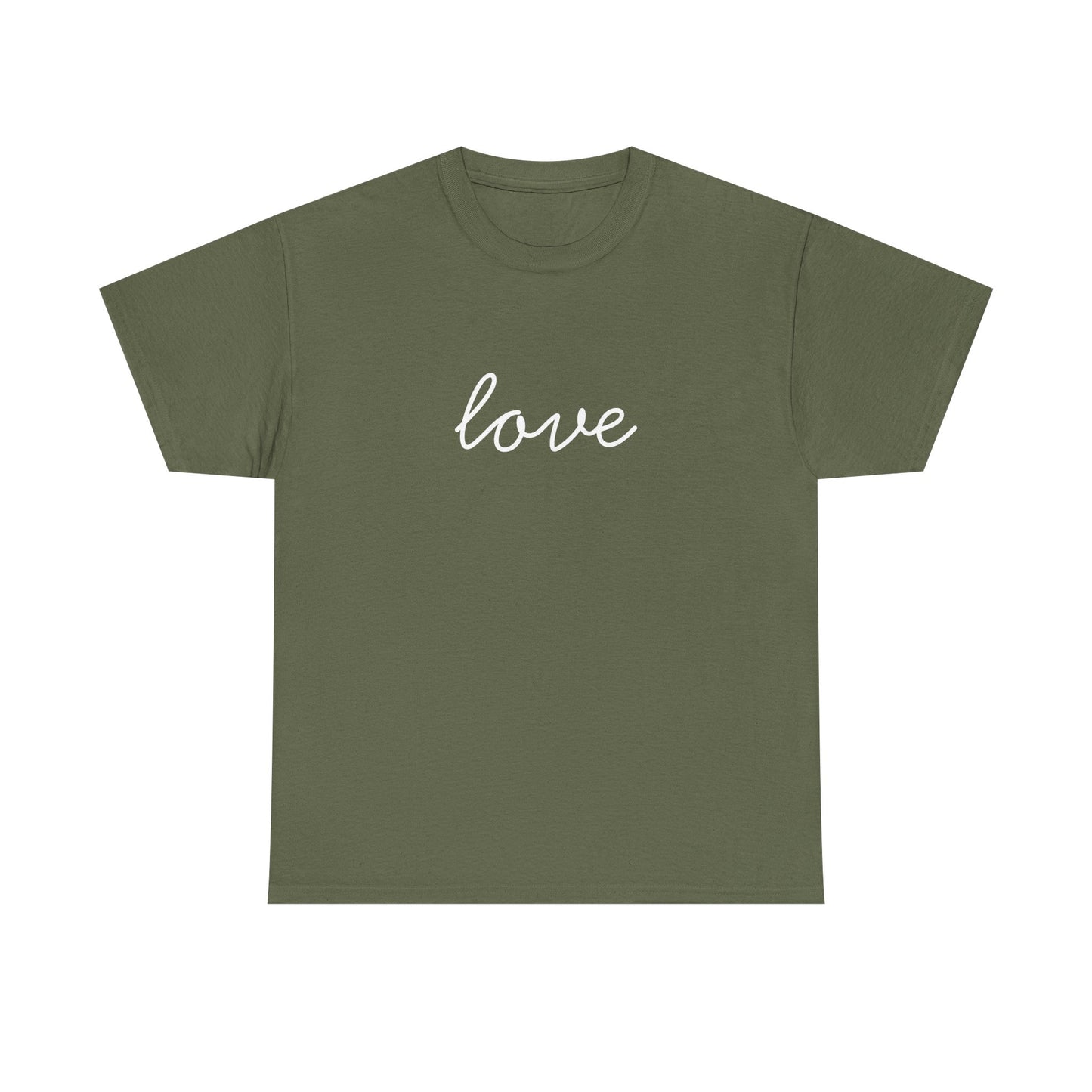 Love Script T-Shirt —white Printing