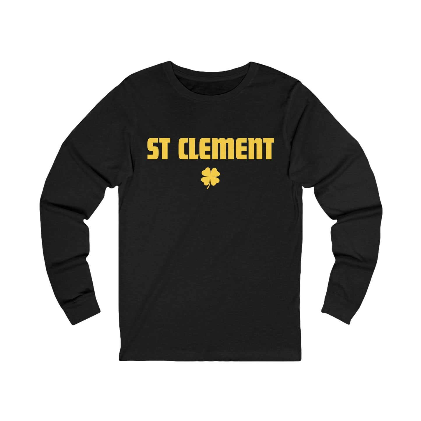 St Clement YELLOW print with shamrock Long Sleeve Tee