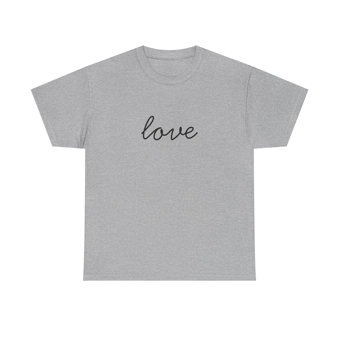 Love Script T-Shirt —Black Printing