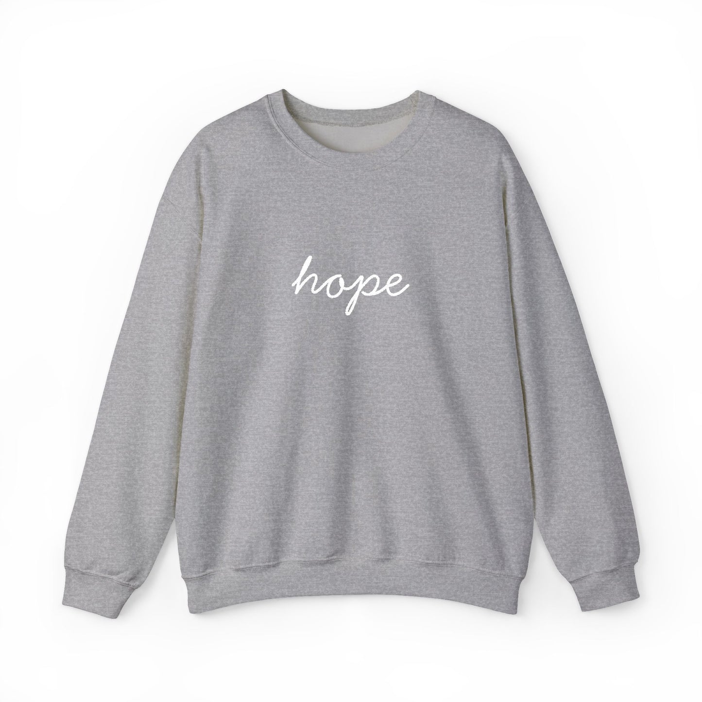 hope Script Crewneck Sweatshirt - white stitching