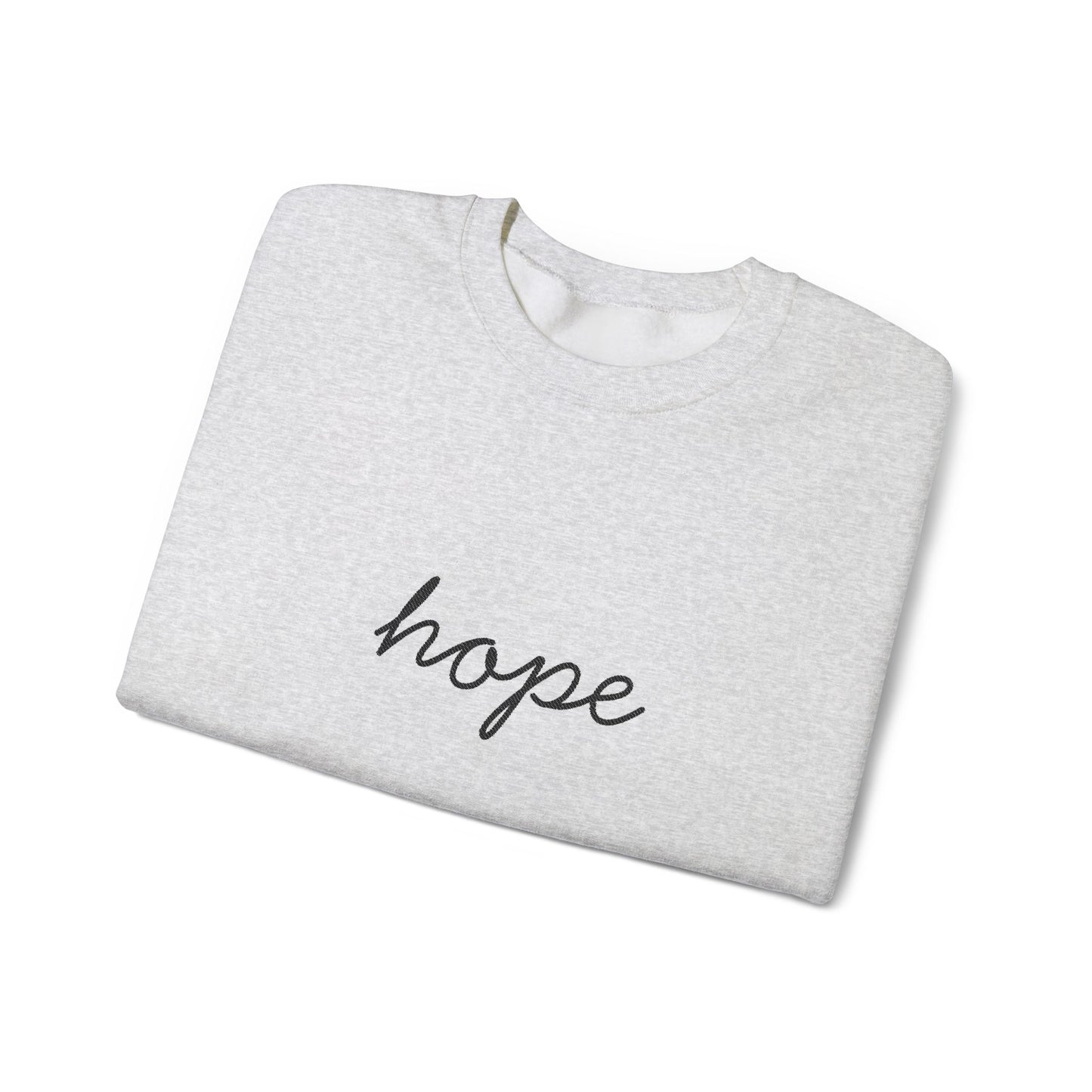 hope Script Crewneck Sweatshirt - black stitching