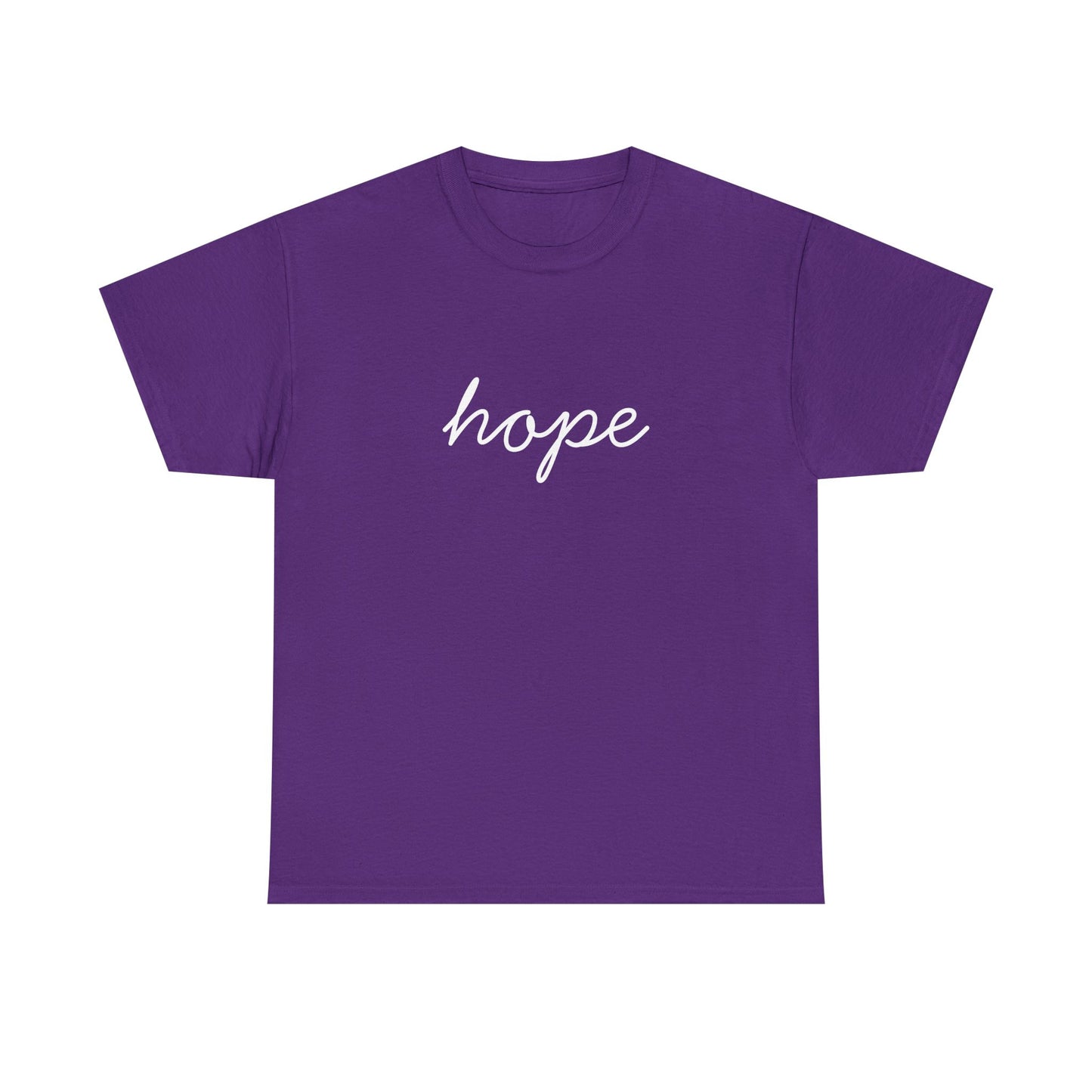 Hope Script T-Shirt —white Printing