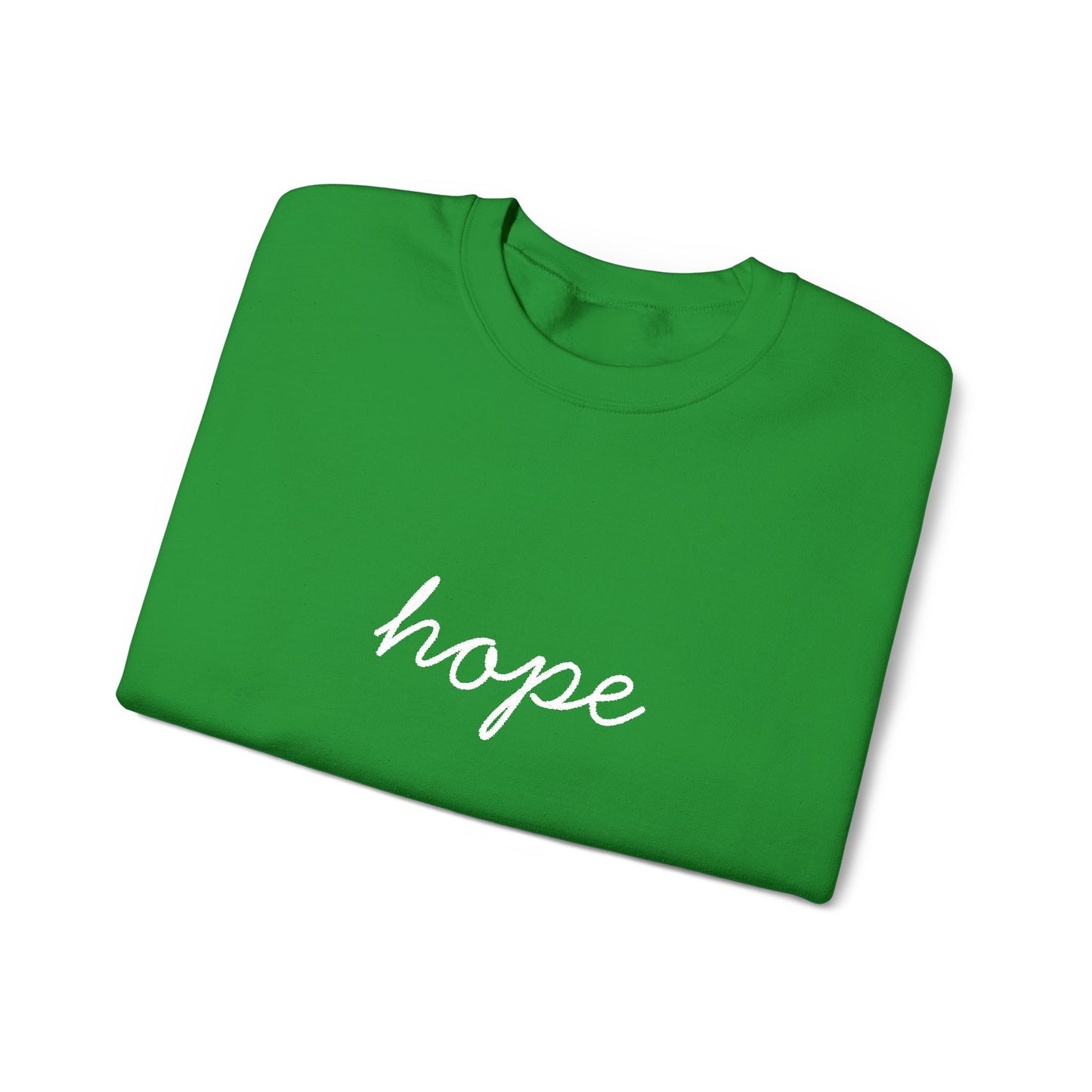 hope Script Crewneck Sweatshirt - white stitching