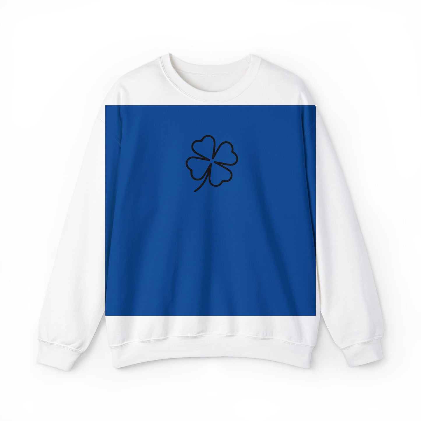 Shamrock Embroidered Crewneck Sweatshirt - Black Stitching