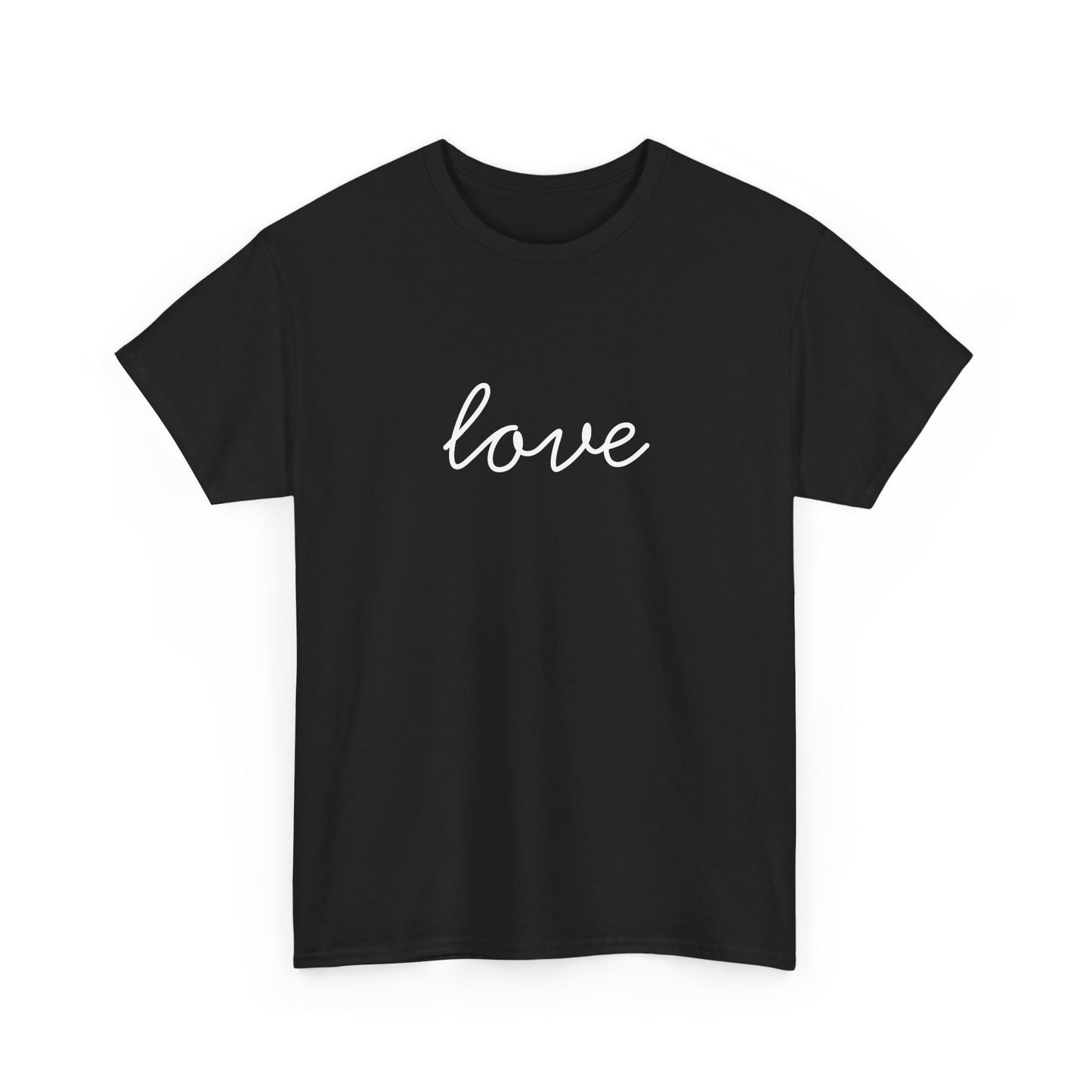Love Script T-Shirt —white Printing