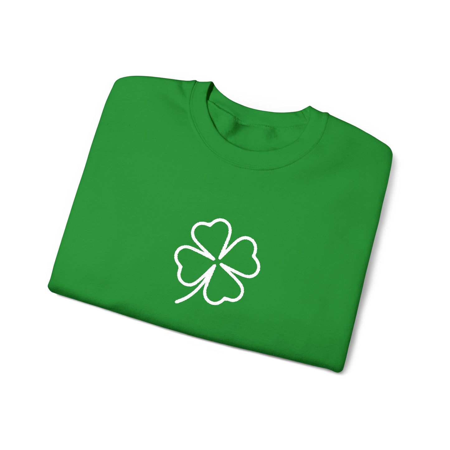 Shamrock Embroidered Crewneck Sweatshirt - White Stitching