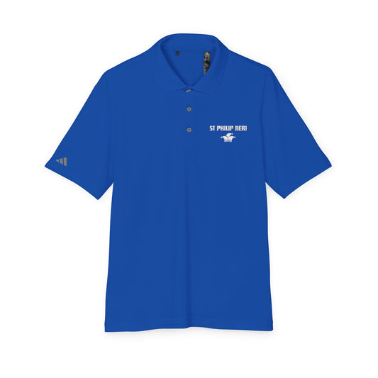 St. Philip Neri Performance Polo — Lightweight Athletic Golf Shirt WHITE stitching