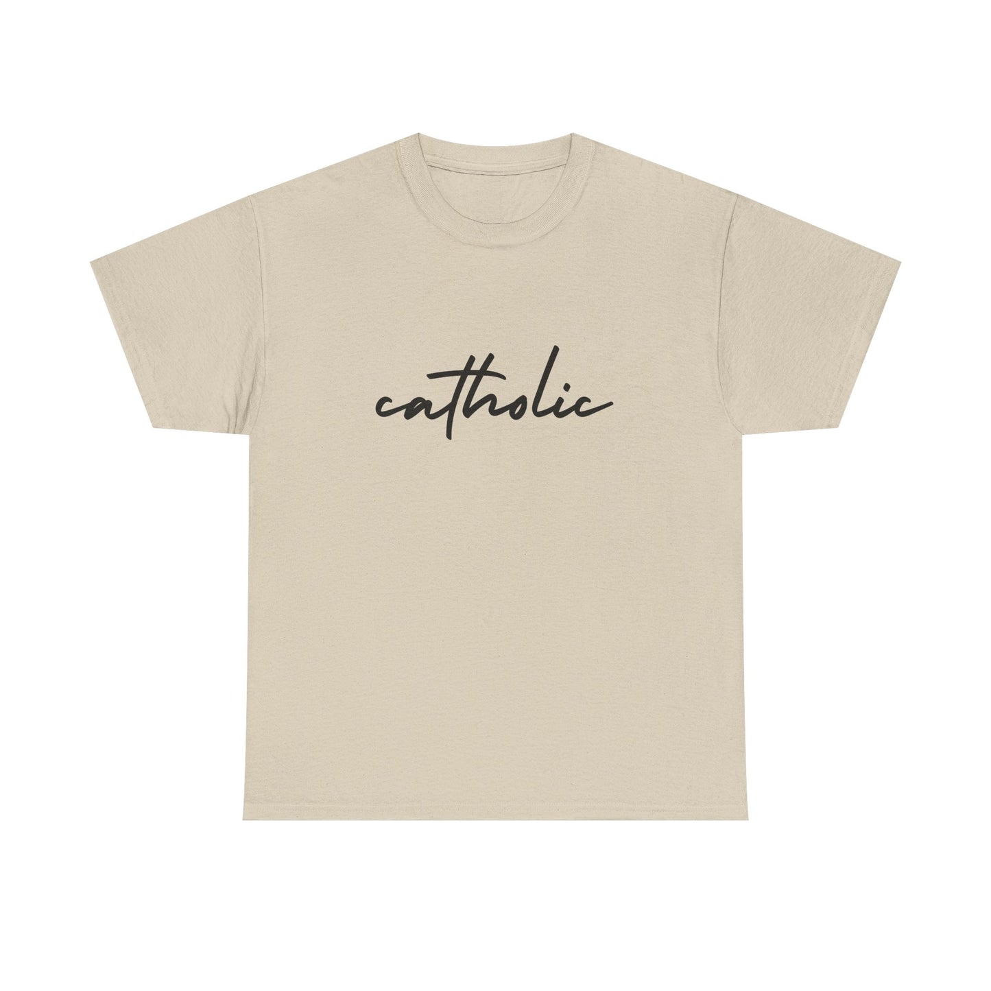 Catholic Script T-Shirt —Black Printing