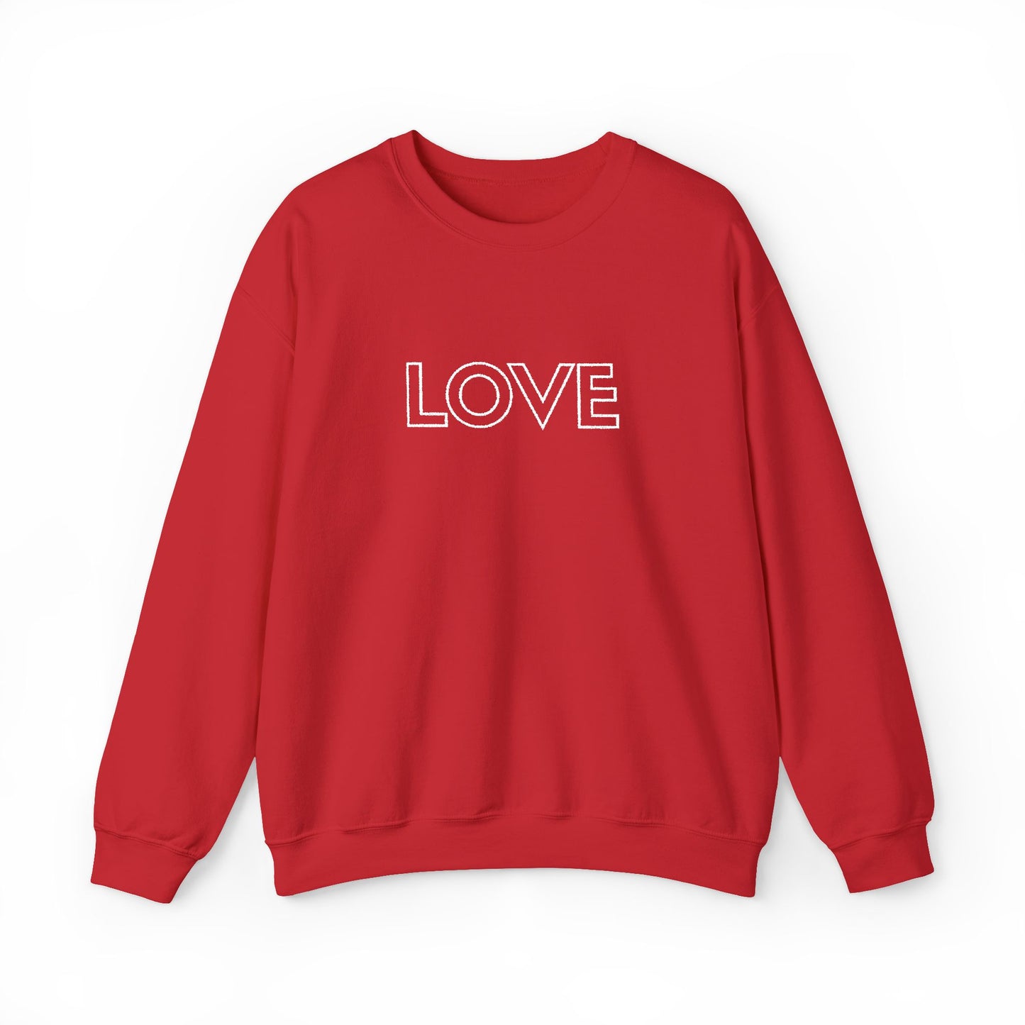 LOVE Embroidered Crewneck Sweatshirt - White stitching