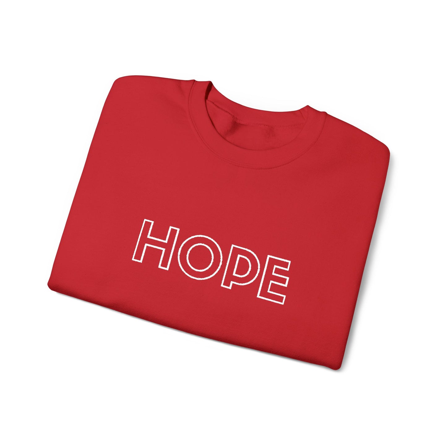 HOPE Embroidered Crewneck Sweatshirt - White stitching