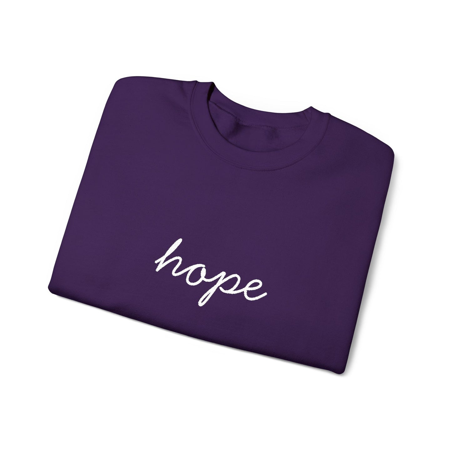 hope Script Crewneck Sweatshirt - white stitching