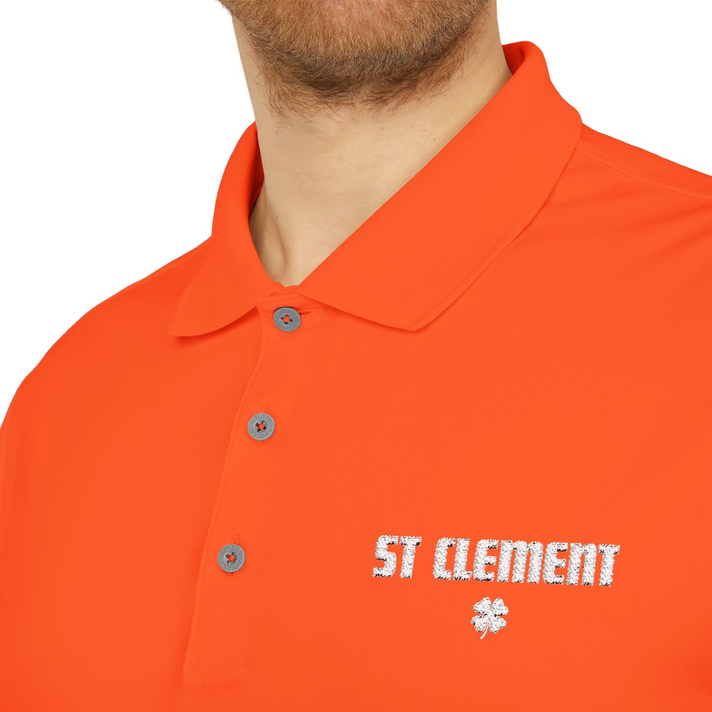 St. Clement Performance Polo — Lightweight Athletic Golf Shirt WHITE stitching